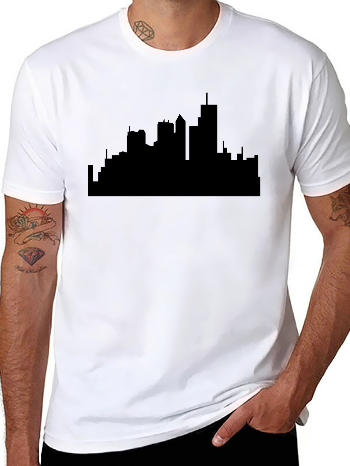Cityscape Silhouette T-Shirt - Modern Graphic Tee