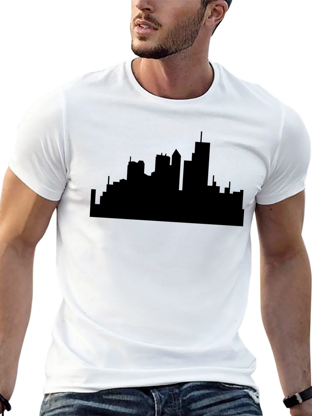 Cityscape Silhouette T-Shirt - Modern Graphic Tee