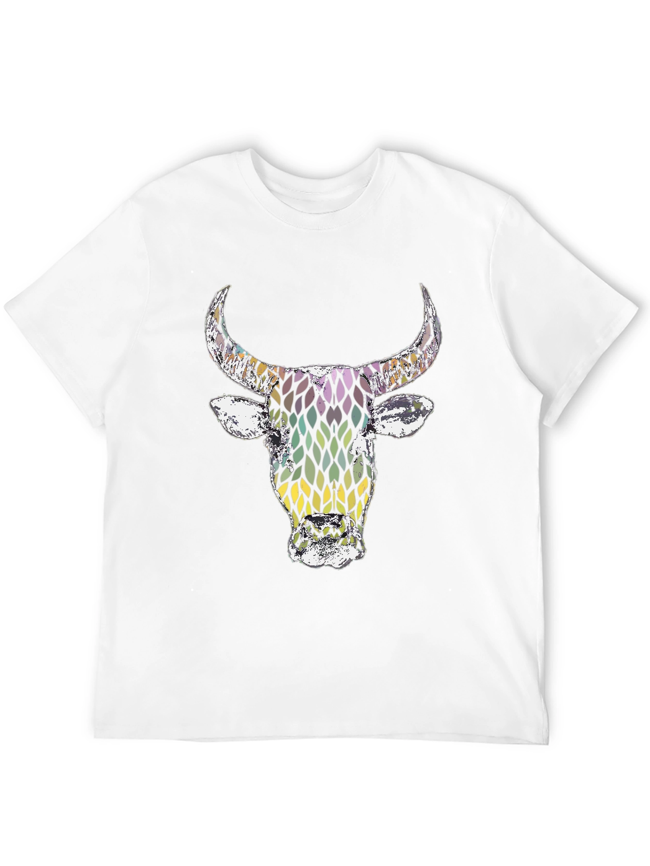 Bull Graphic Tee - Mens Black Cotton T-Shirt
