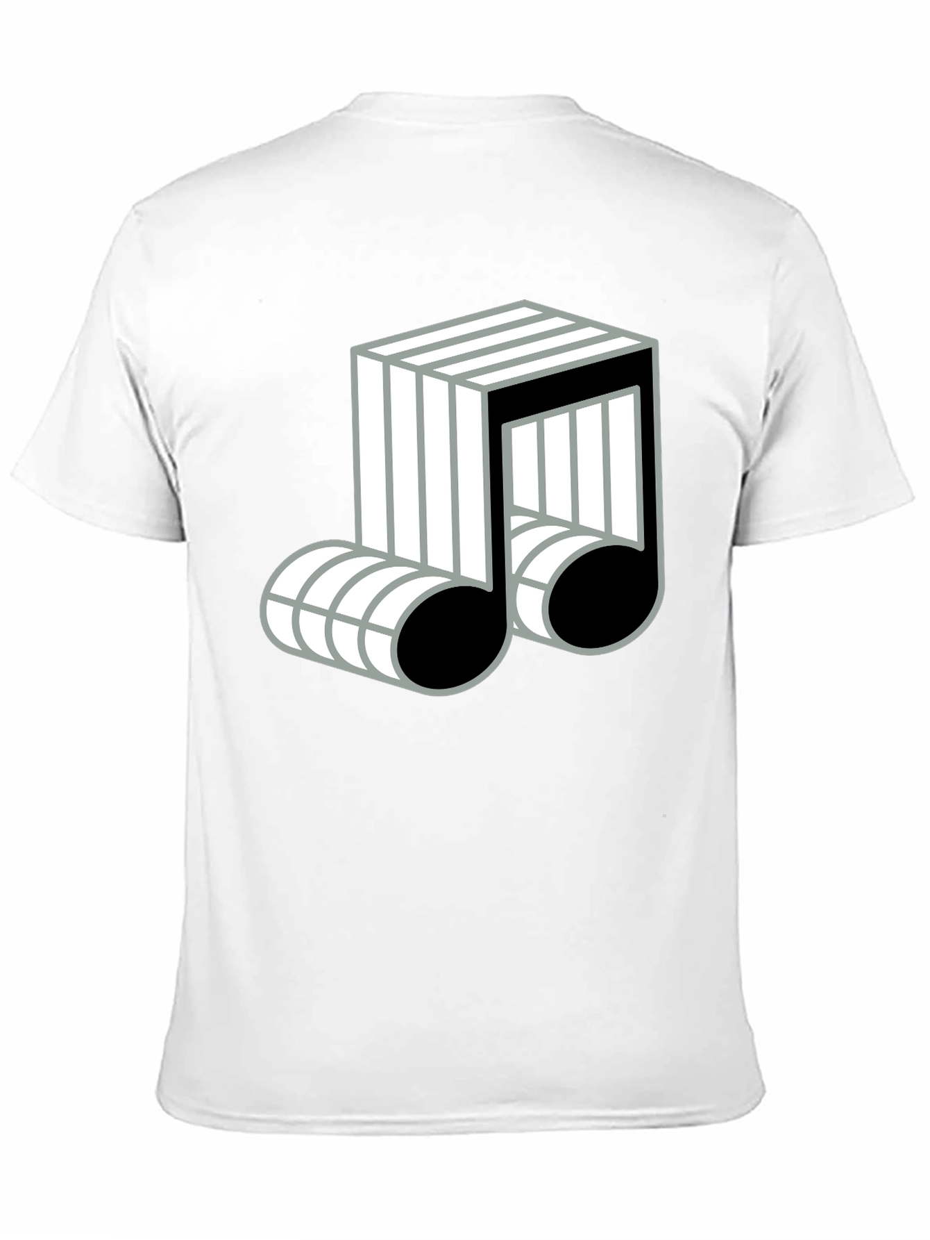 Cool Music Note Graphic Black T-Shirt