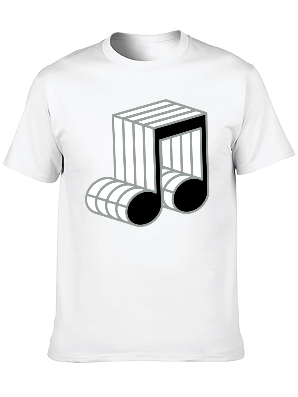 Cool Music Note Graphic Black T-Shirt