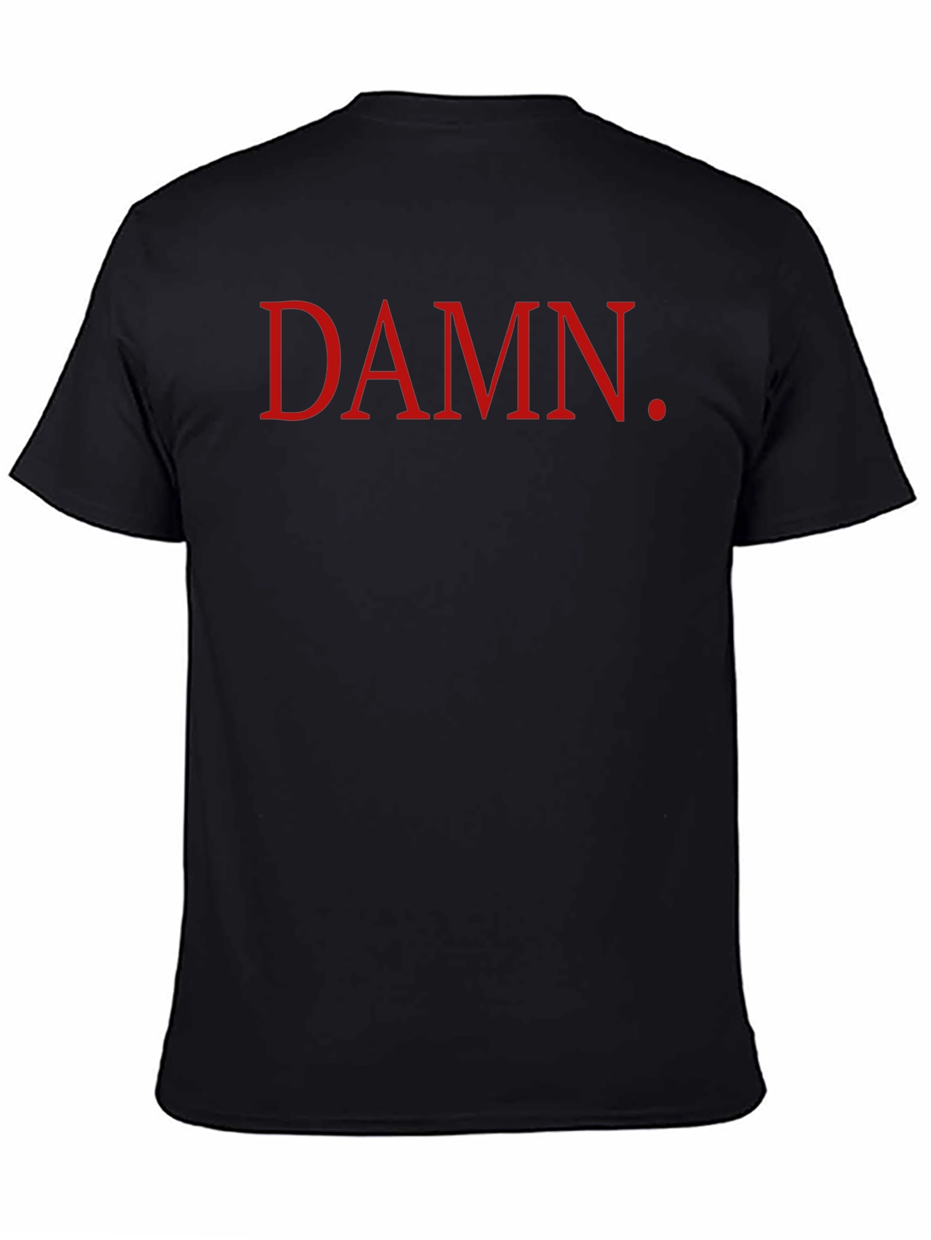 DAMN. Graphic T-Shirt - Bold Red Print on Black