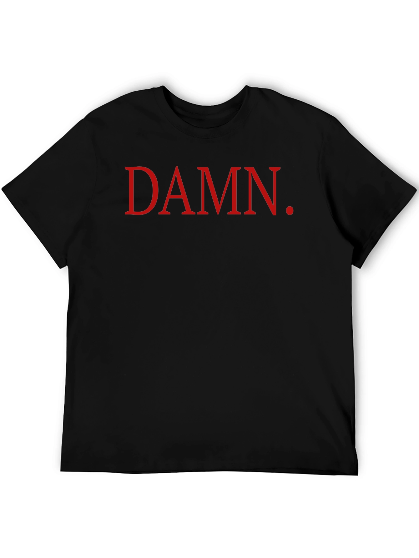 DAMN. Graphic T-Shirt - Bold Red Print on Black