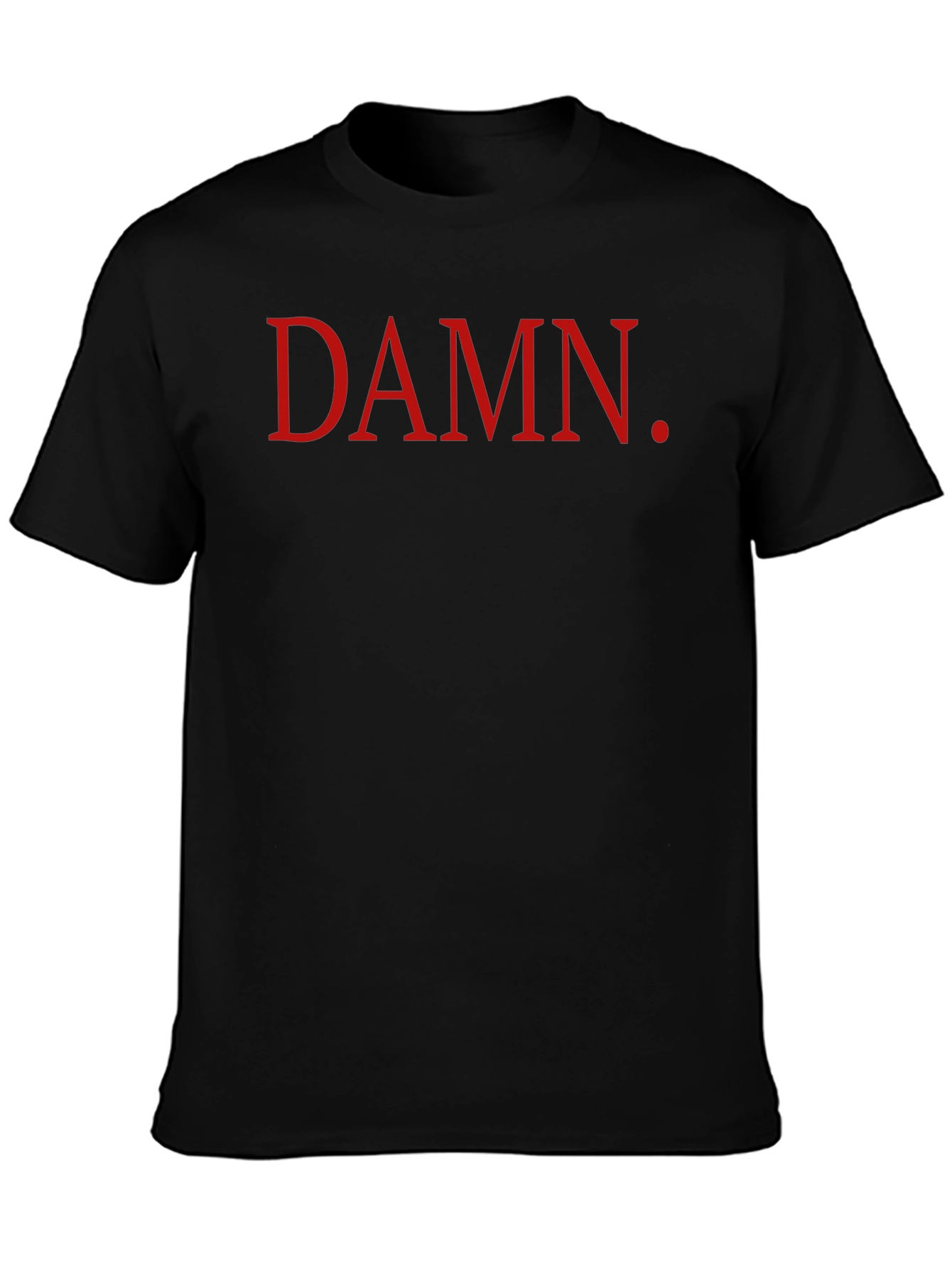 DAMN. Graphic T-Shirt - Bold Red Print on Black