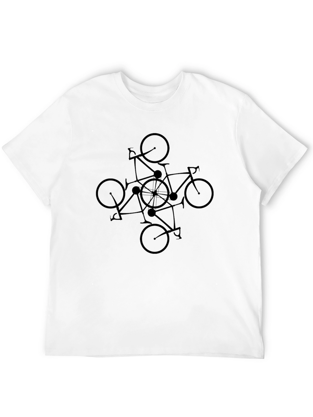Bike Mandala T-Shirt - Geometric Cycling Design