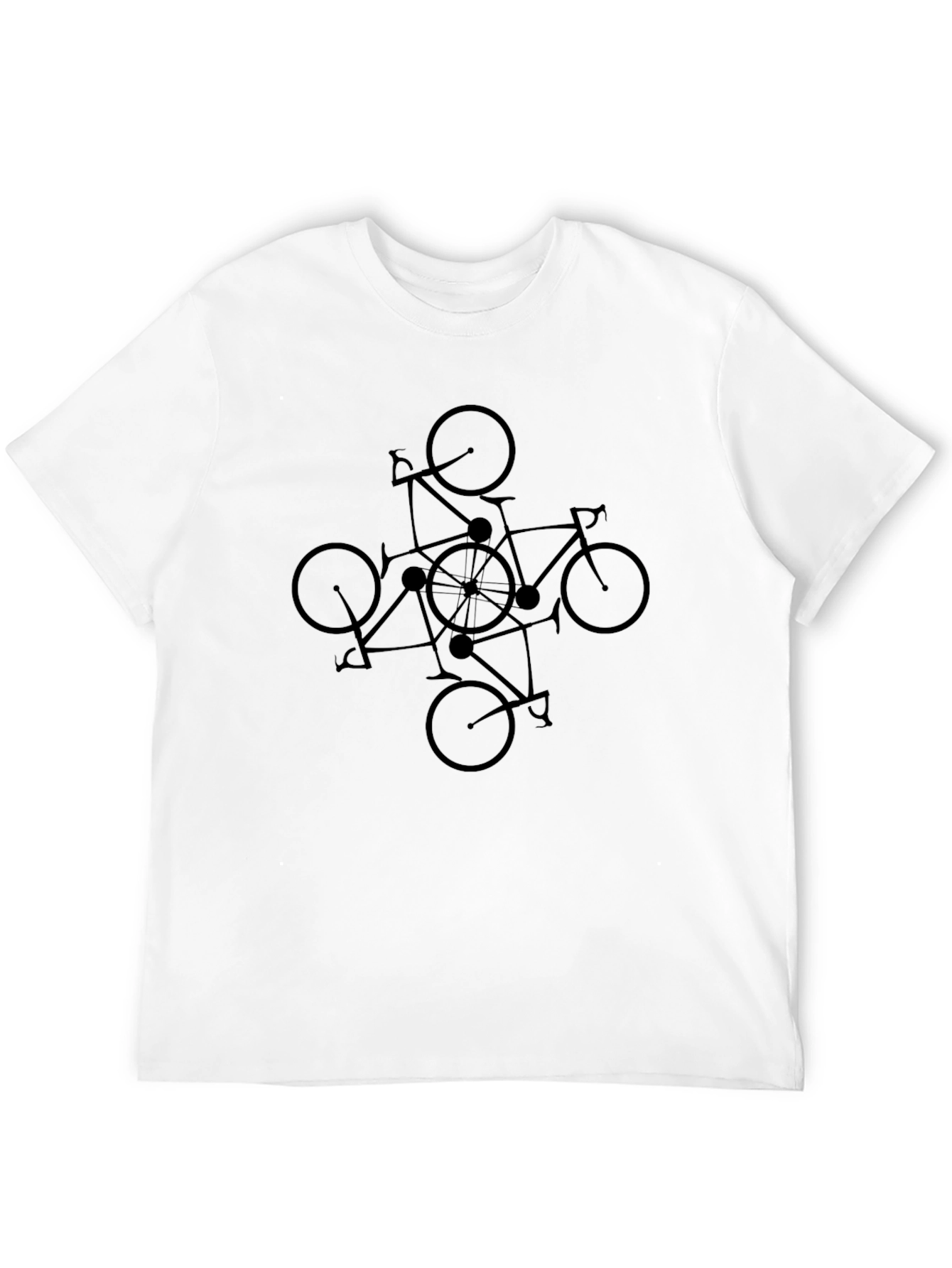 Bike Mandala T-Shirt - Geometric Cycling Design