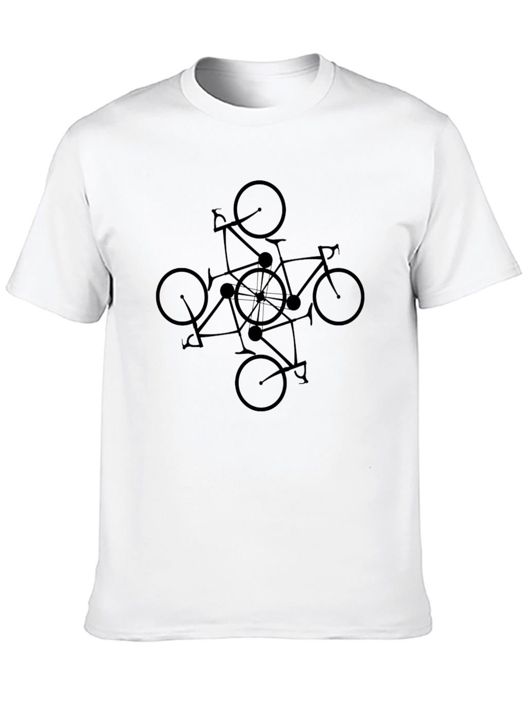 Bike Mandala T-Shirt - Geometric Cycling Design