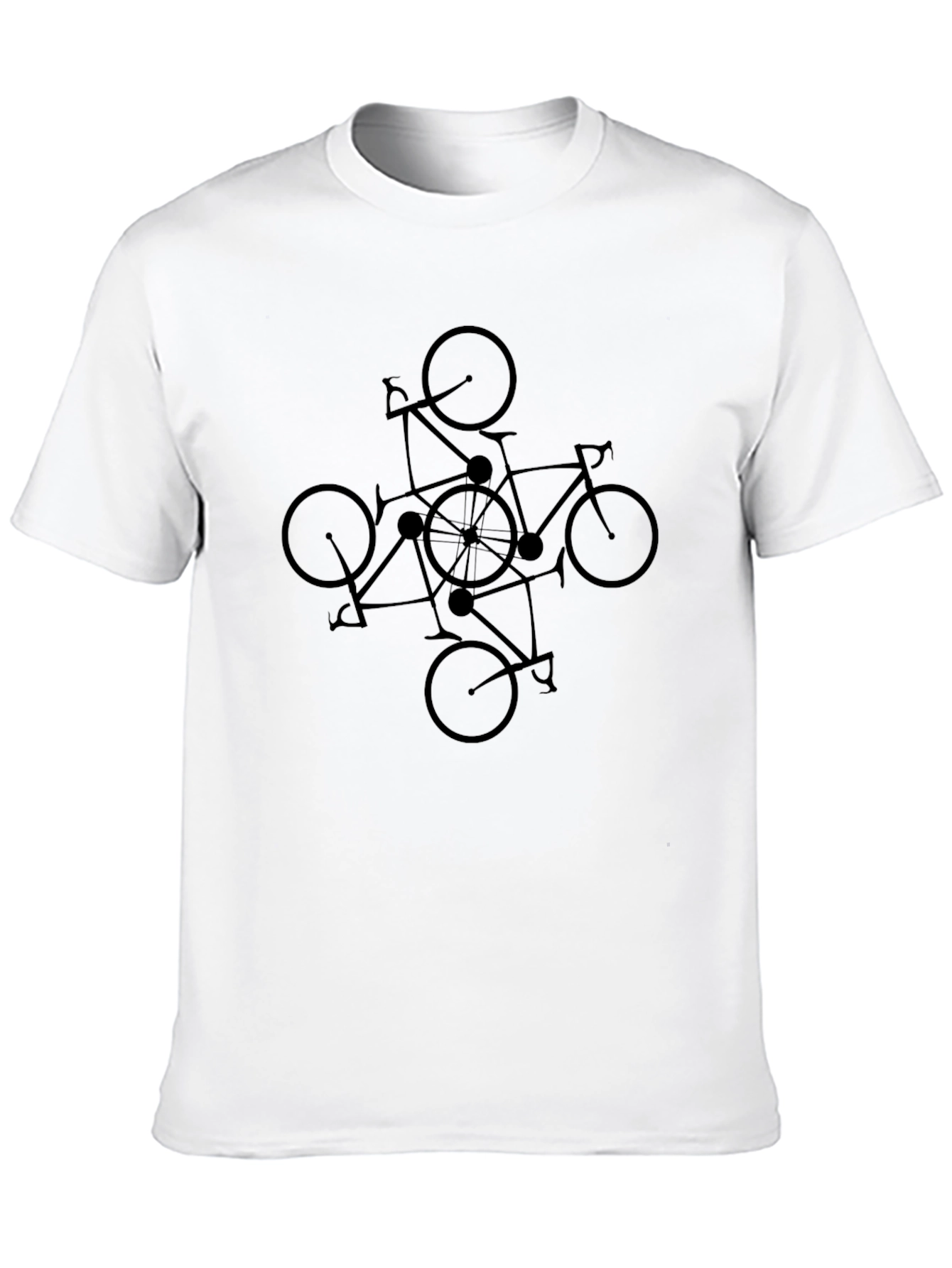 Bike Mandala T-Shirt - Geometric Cycling Design