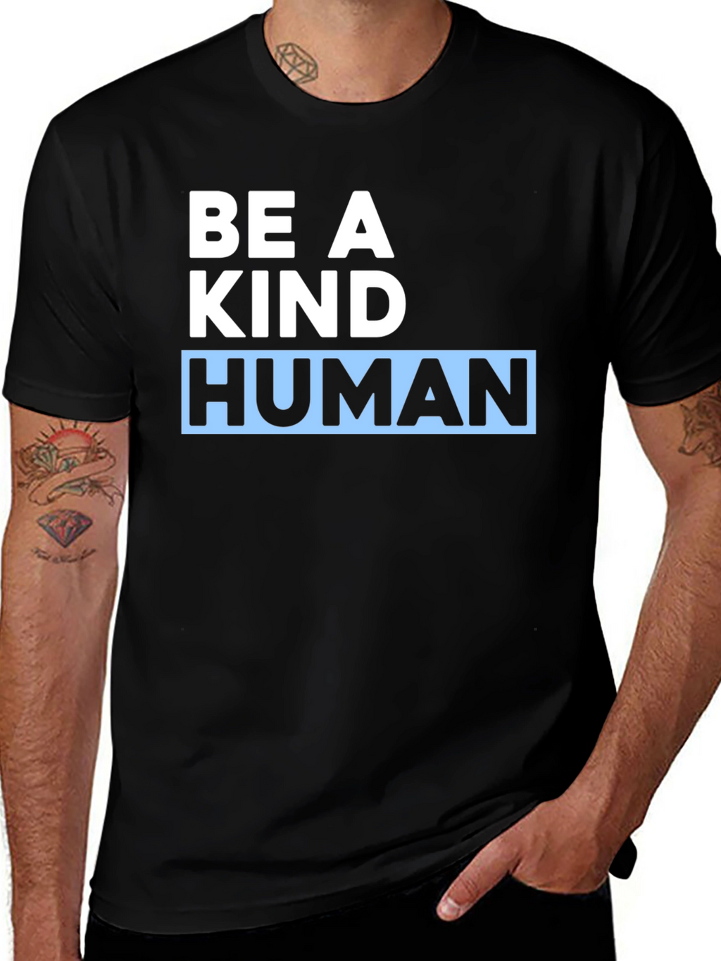 Be a Kind Human Black T-Shirt