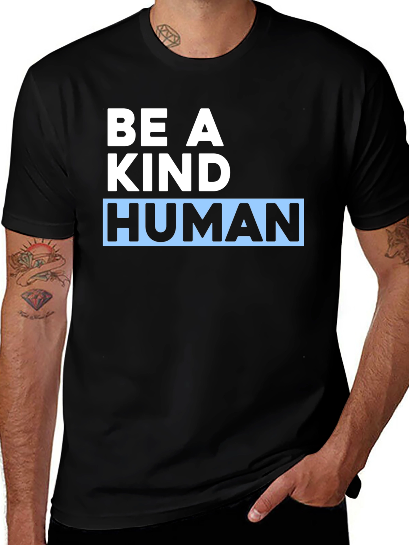 Be a Kind Human Black T-Shirt