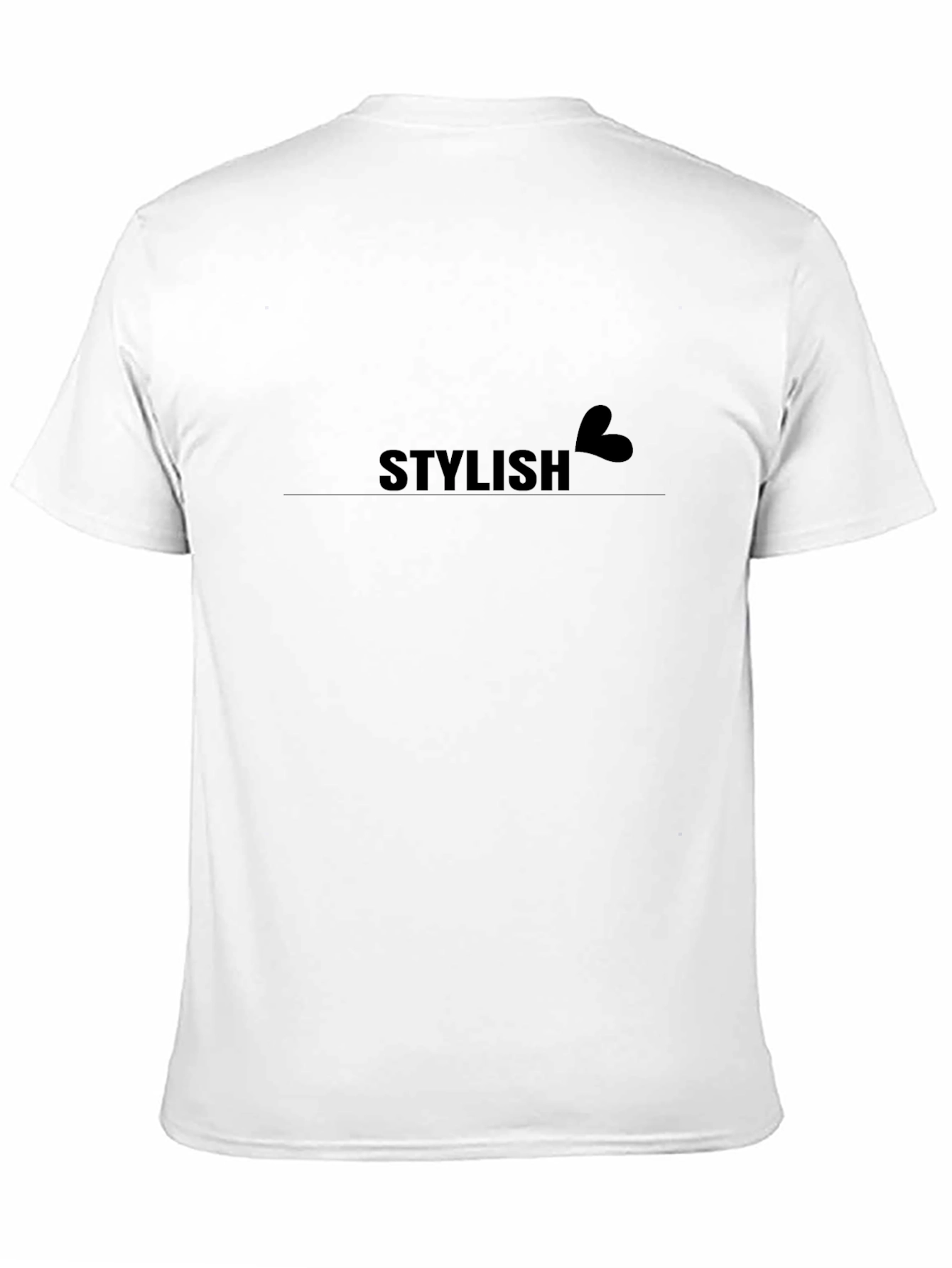 Stylish Heart Graphic Black T-Shirt