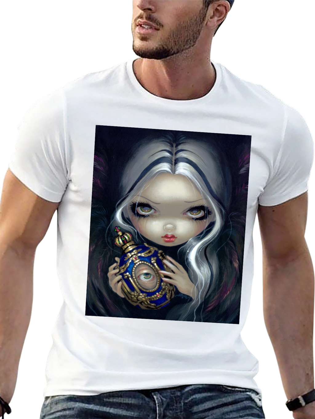 Eerie Eye Potion Black Graphic T-Shirt