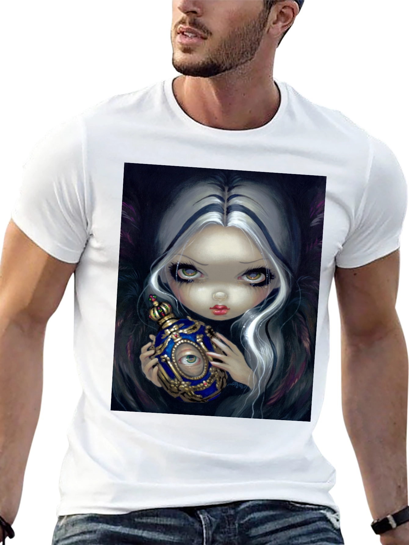 Eerie Eye Potion Black Graphic T-Shirt