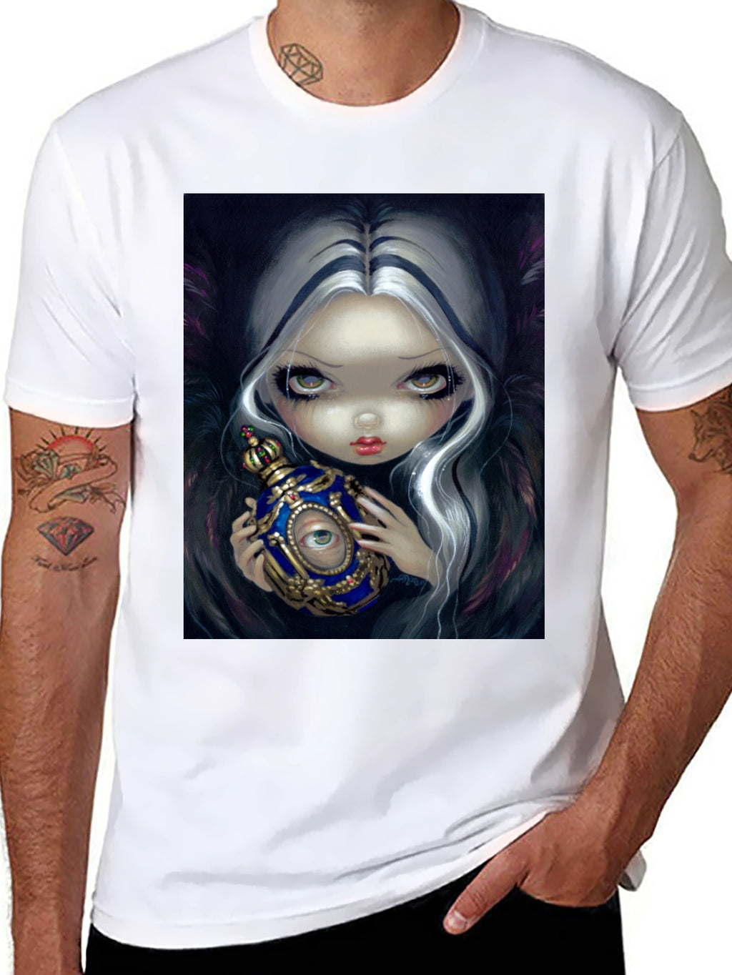 Eerie Eye Potion Black Graphic T-Shirt