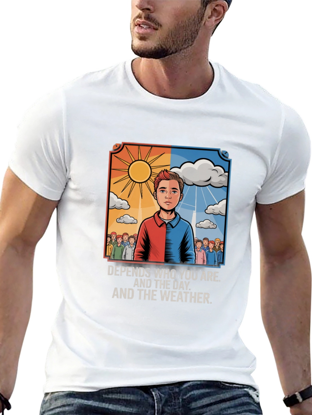 Depends T-Shirt: Sun or Clouds