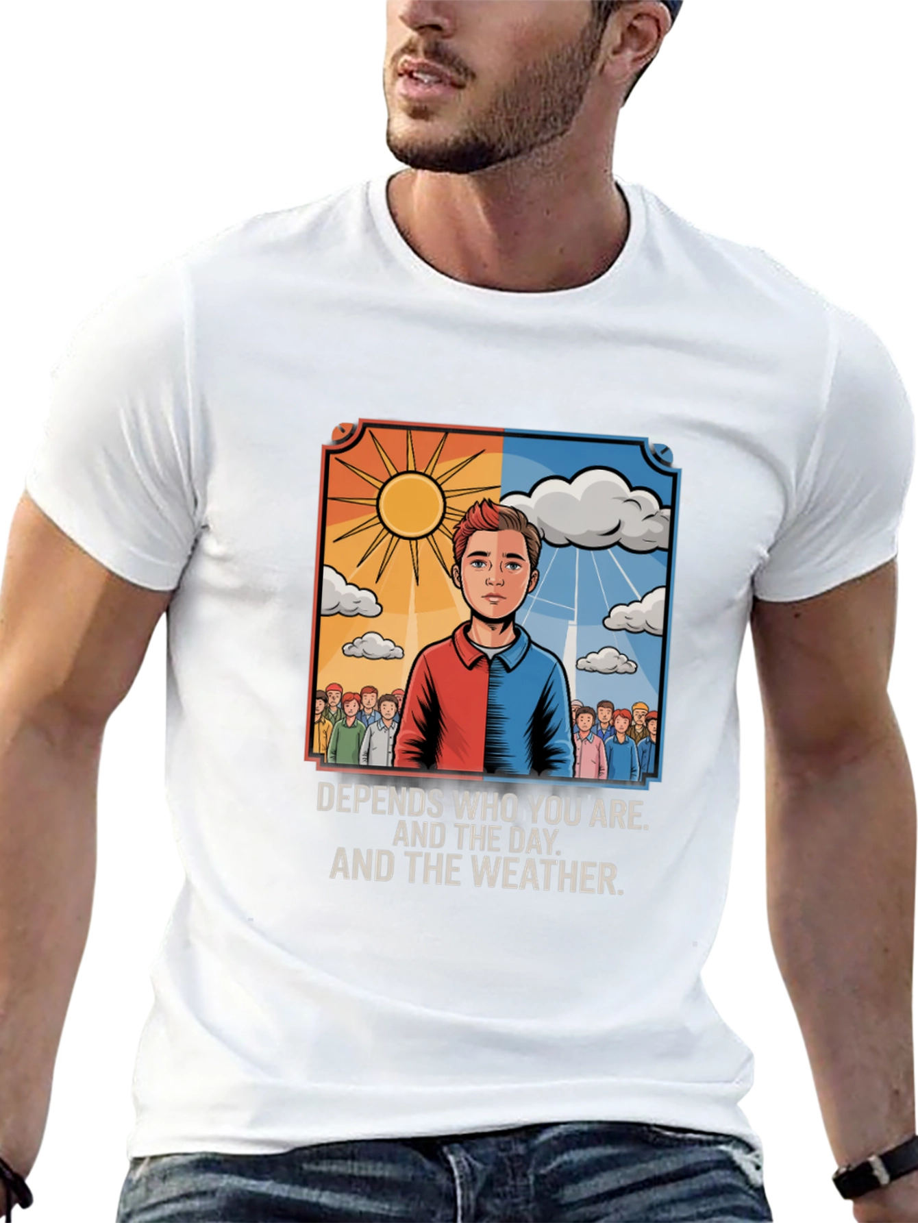 Depends T-Shirt: Sun or Clouds