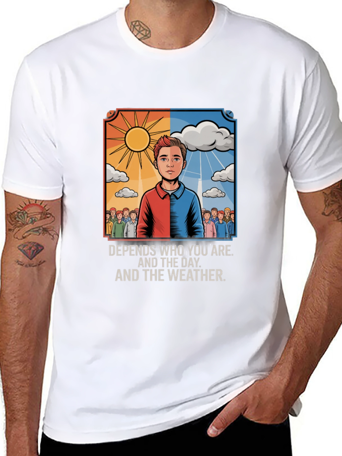 Depends T-Shirt: Sun or Clouds