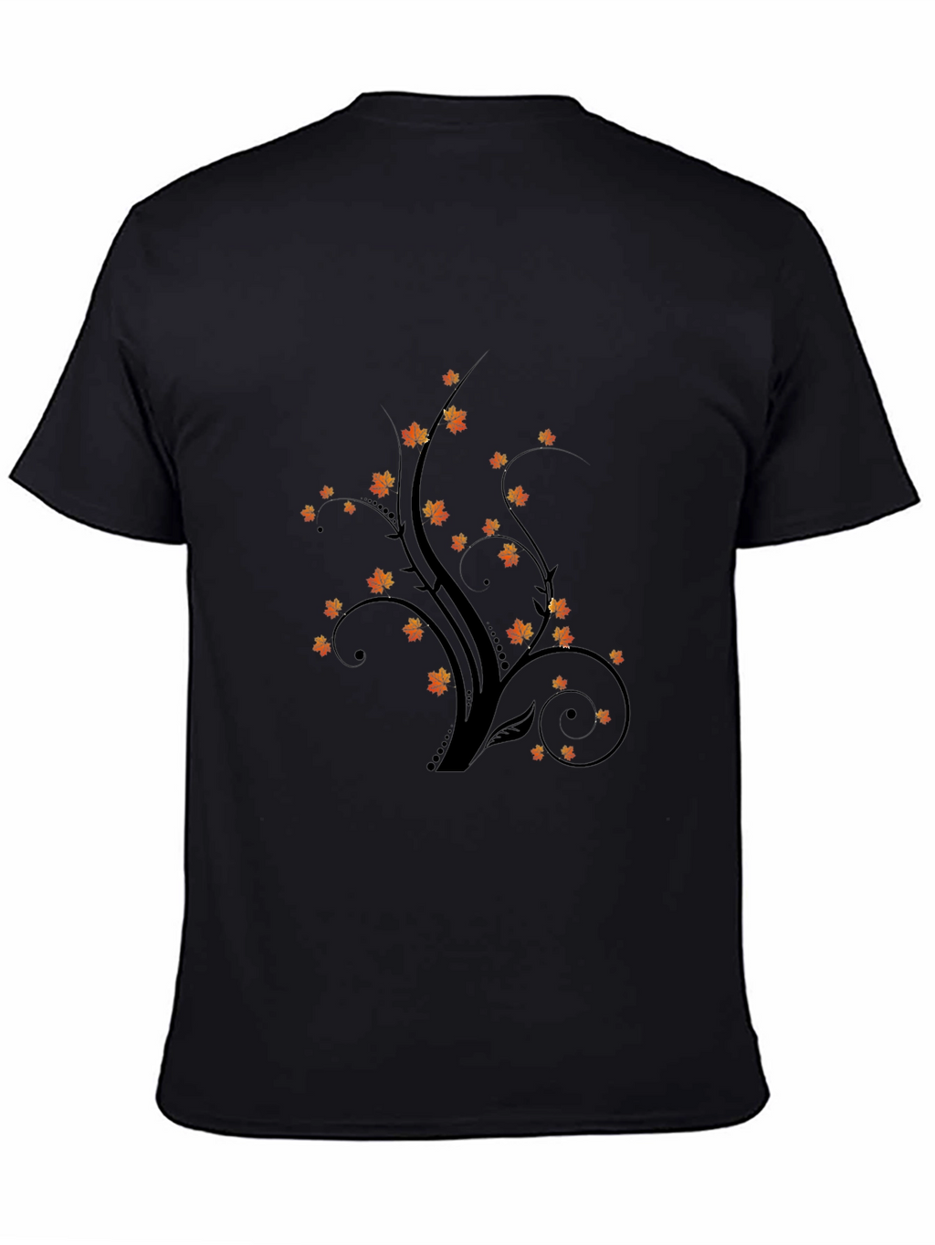 Autumnal Tree Graphic Tee - Black