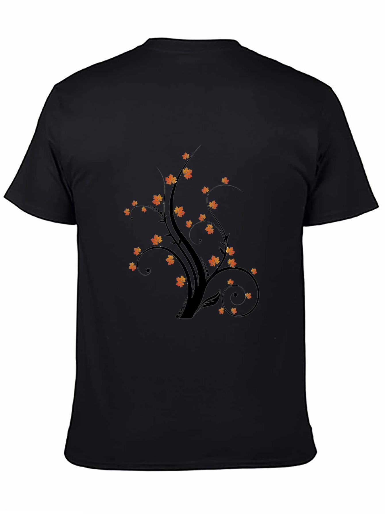 Autumnal Tree Graphic Tee - Black