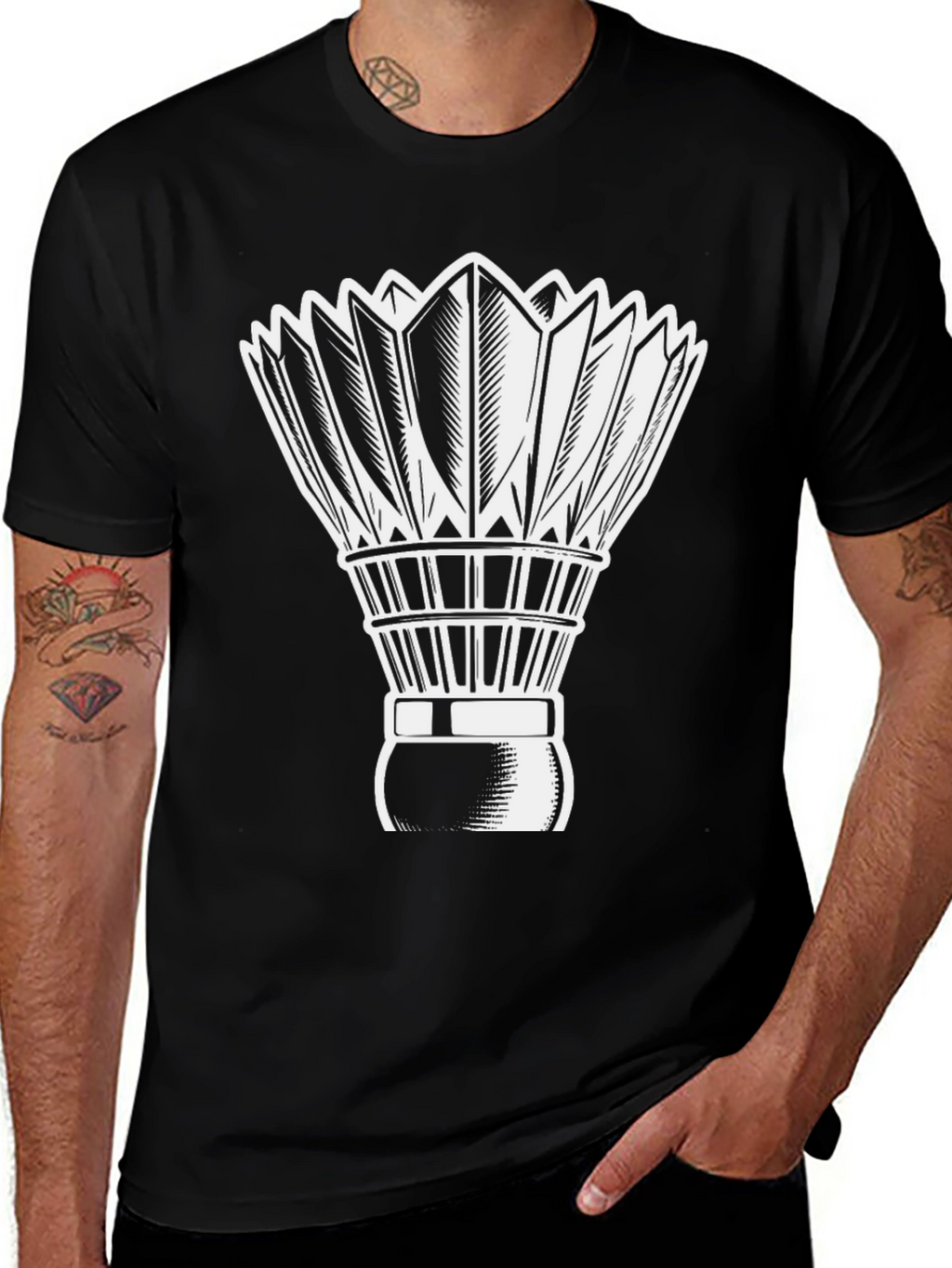 Badminton Shuttlecock Graphic Tee