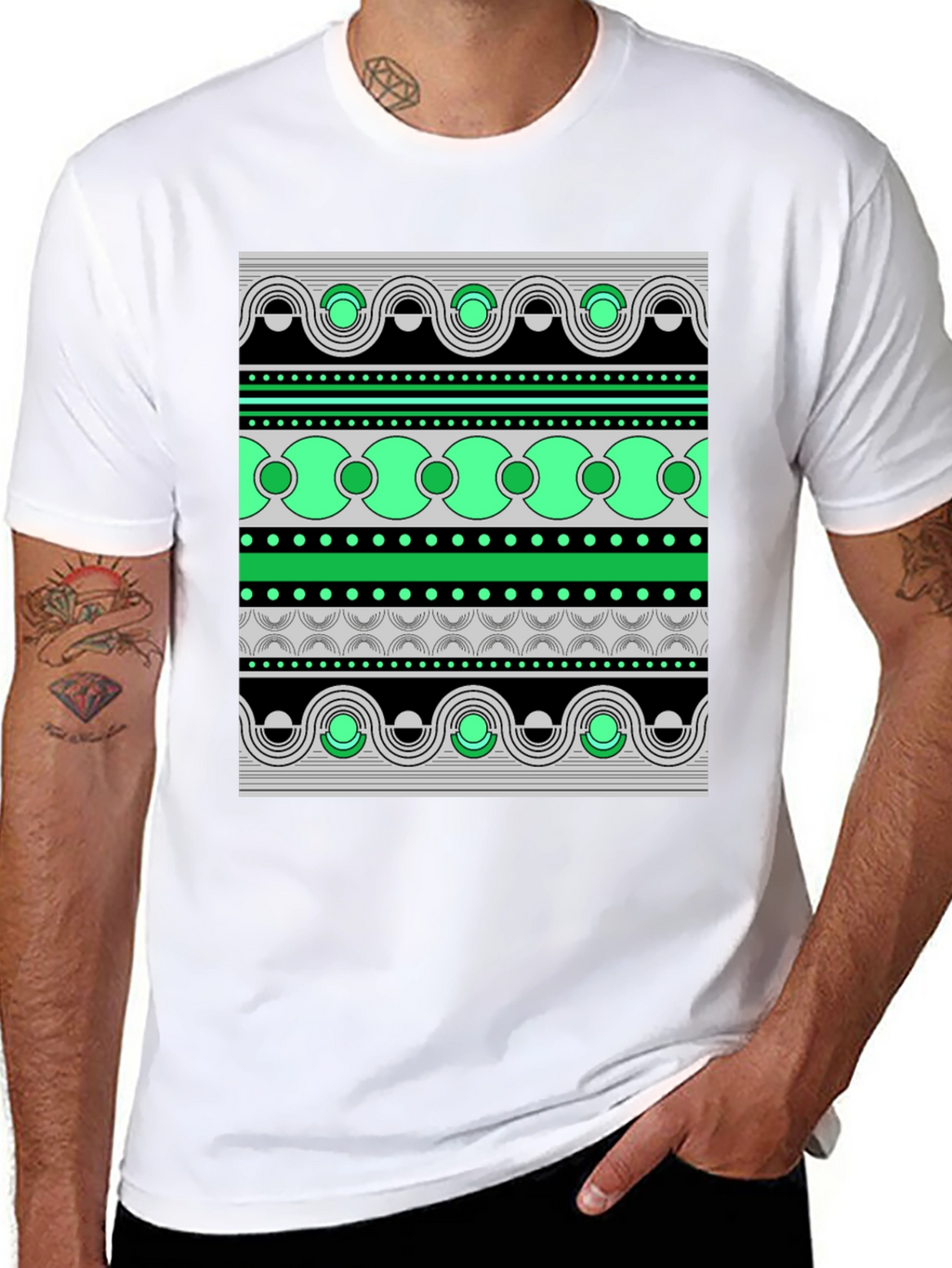 Abstract Pattern Graphic Print Tee