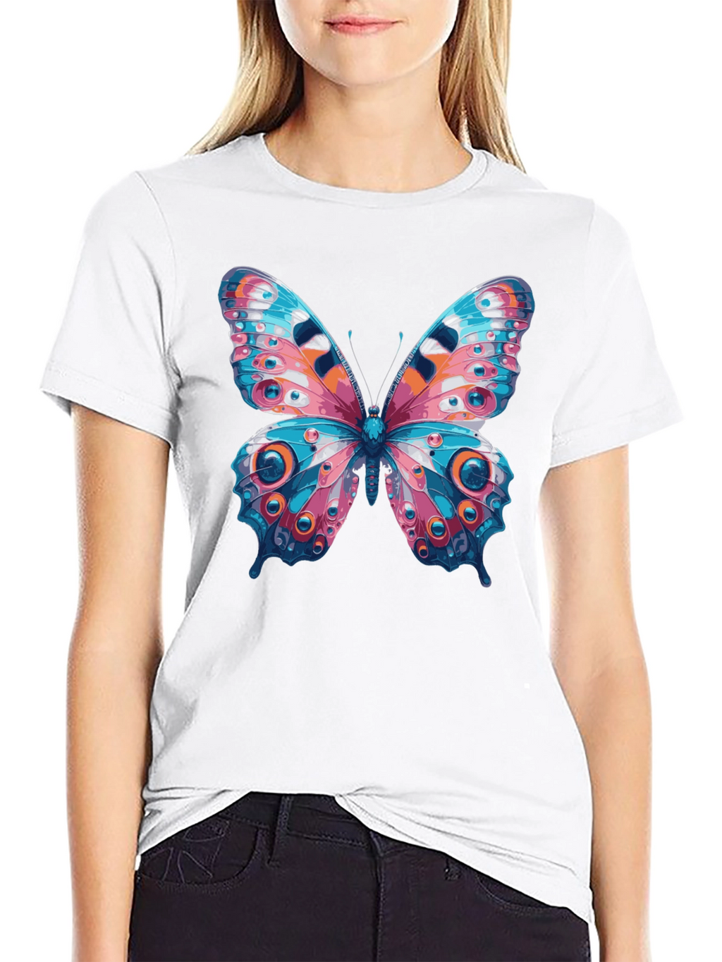 Butterfly Graphic Black T-Shirt