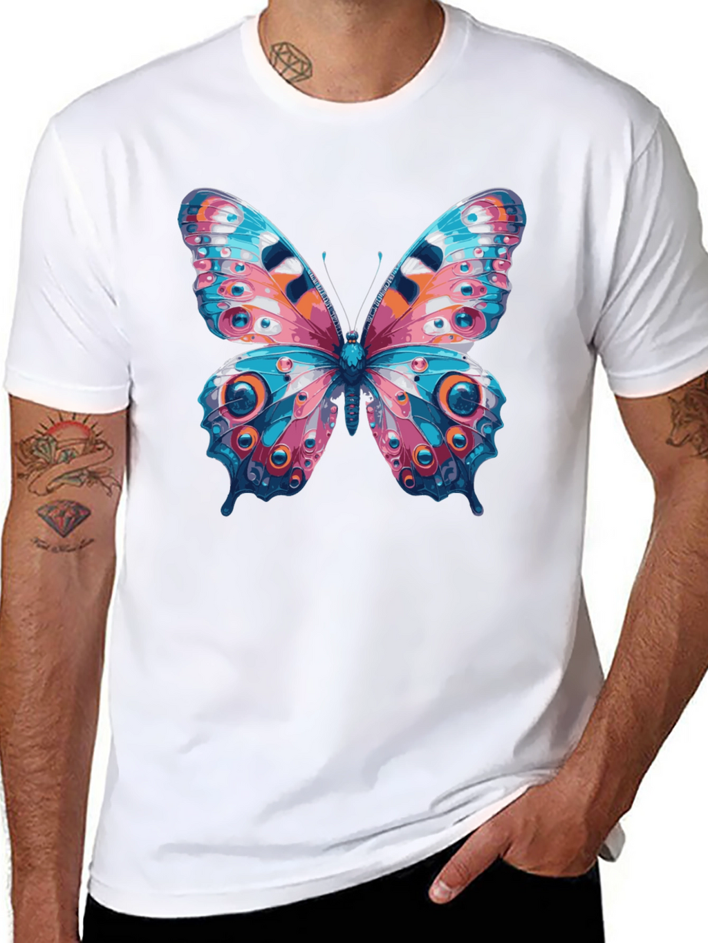 Butterfly Graphic Black T-Shirt