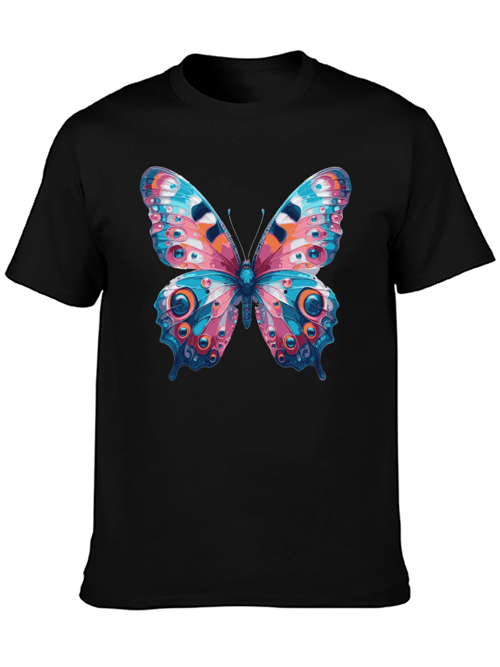 Butterfly Graphic Black T-Shirt