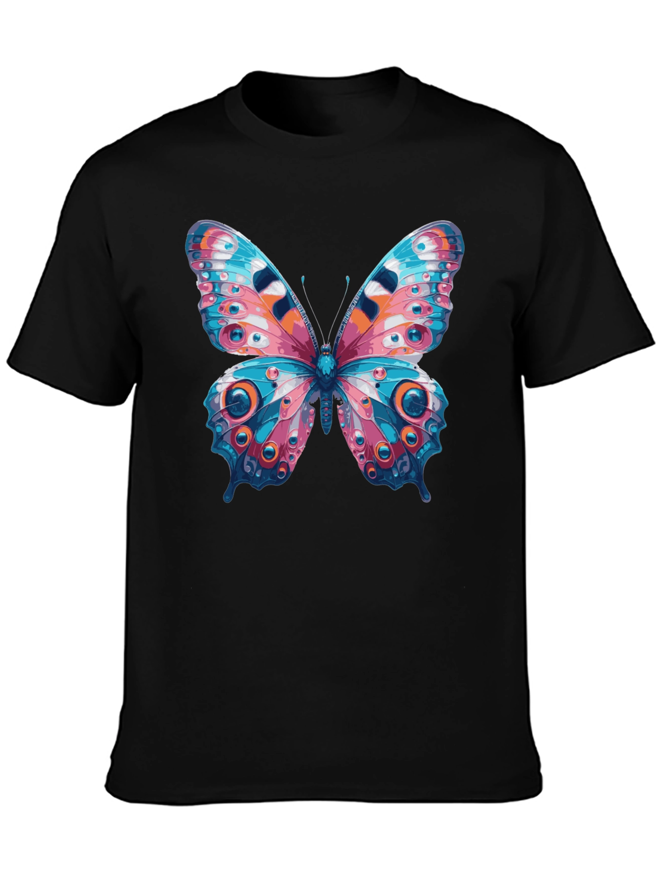 Butterfly Graphic Black T-Shirt