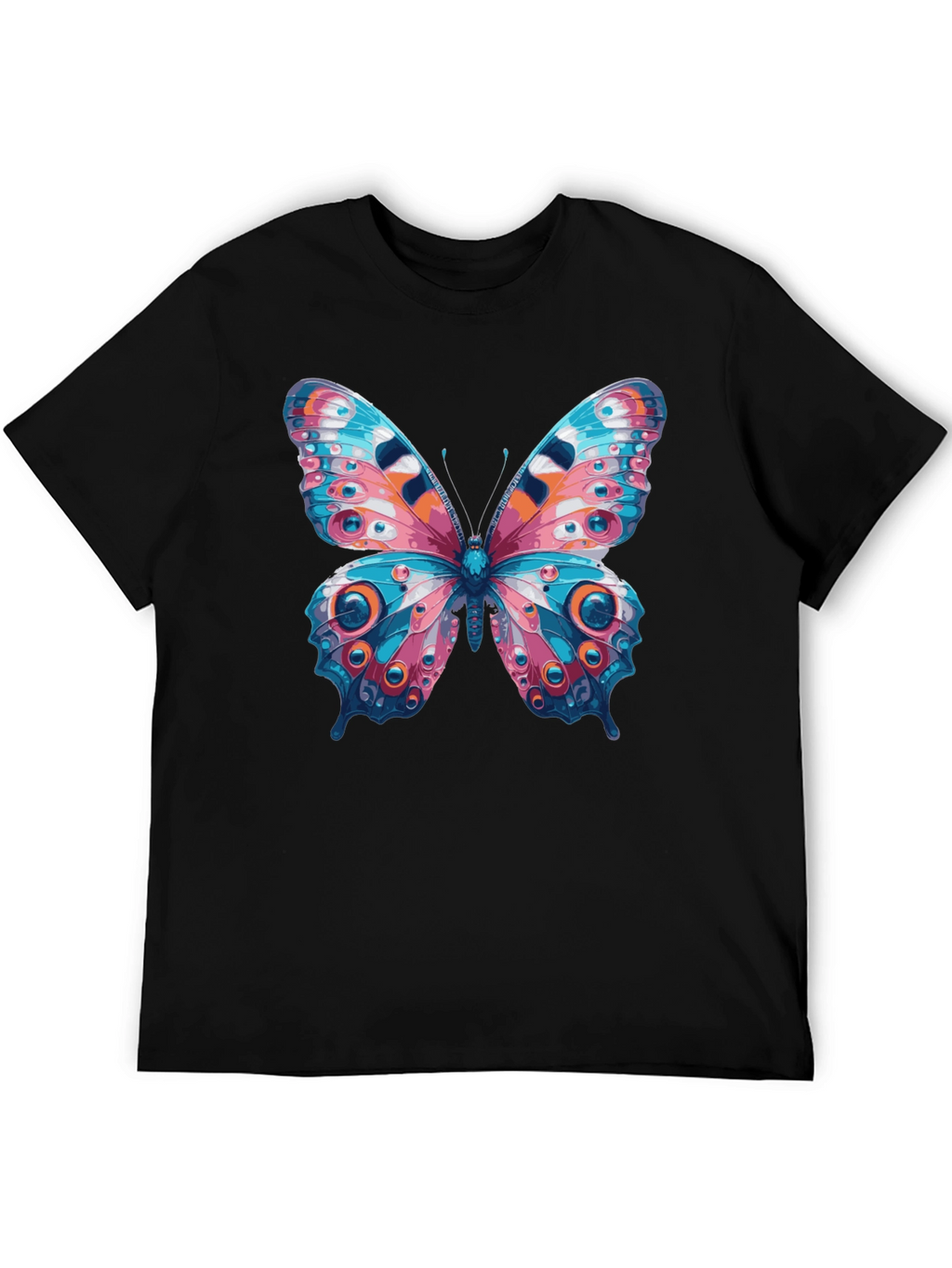 Butterfly Graphic Black T-Shirt