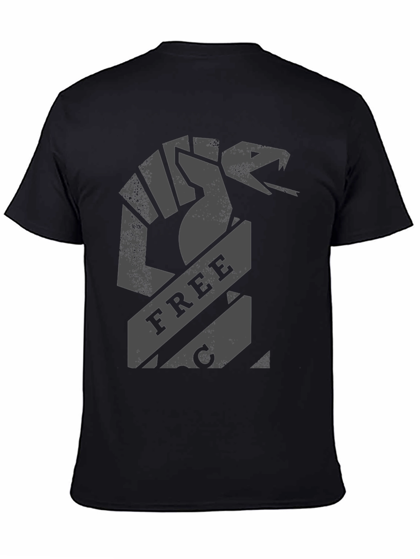 Freedom Fist Snake Graphic Tee - Black Cotton T-Shirt