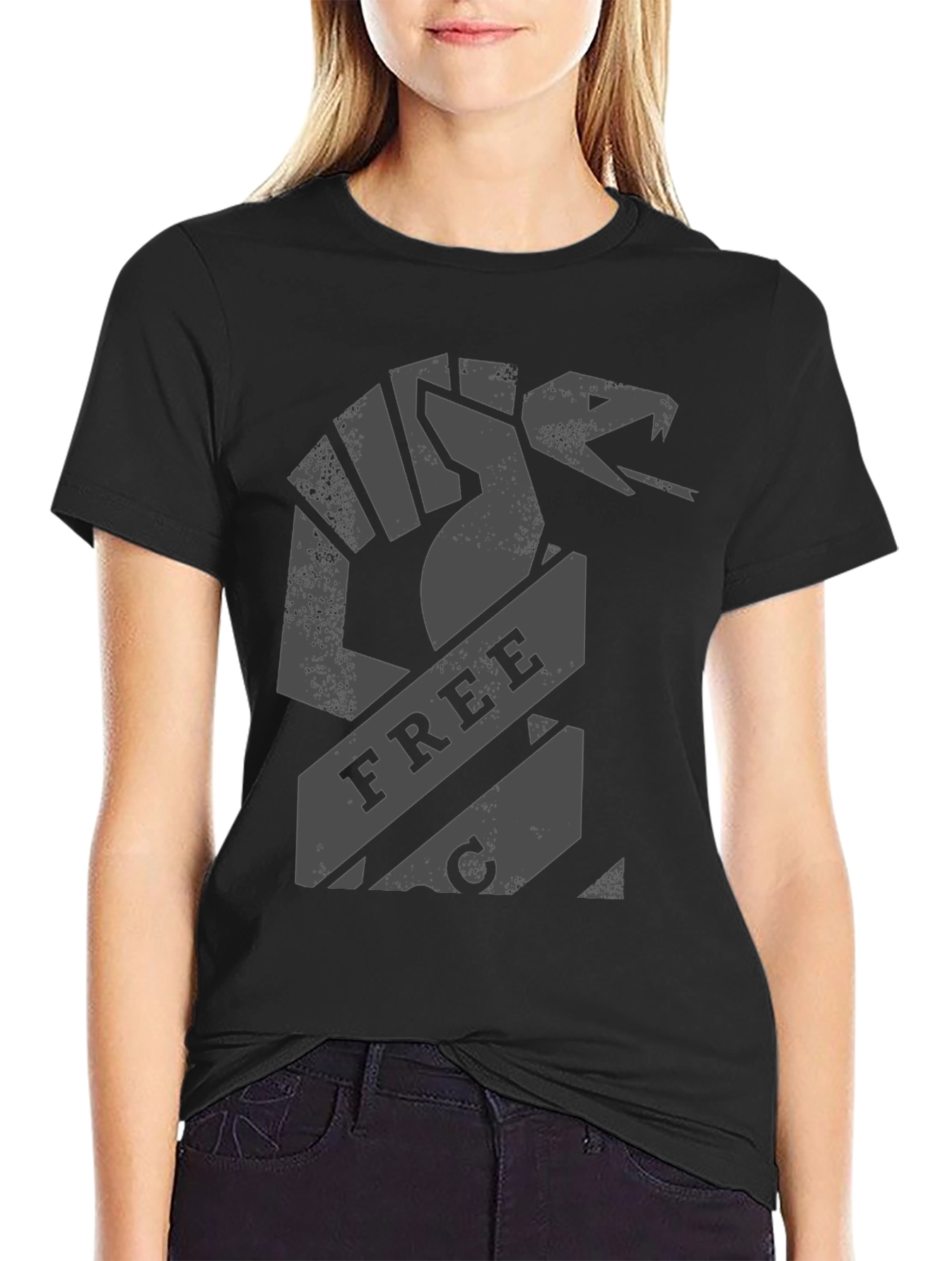 Freedom Fist Snake Graphic Tee - Black Cotton T-Shirt