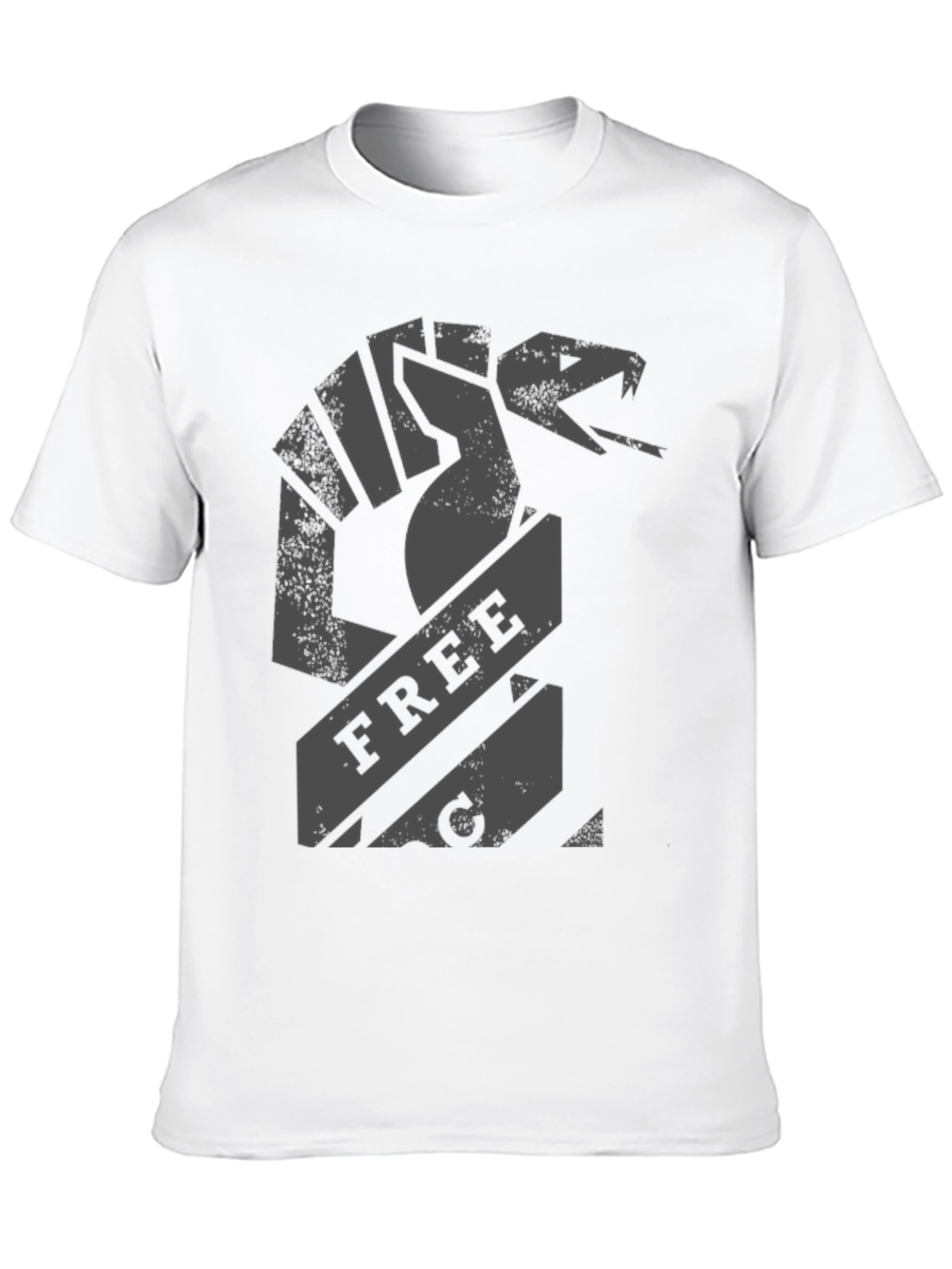 Freedom Fist Snake Graphic Tee - Black Cotton T-Shirt
