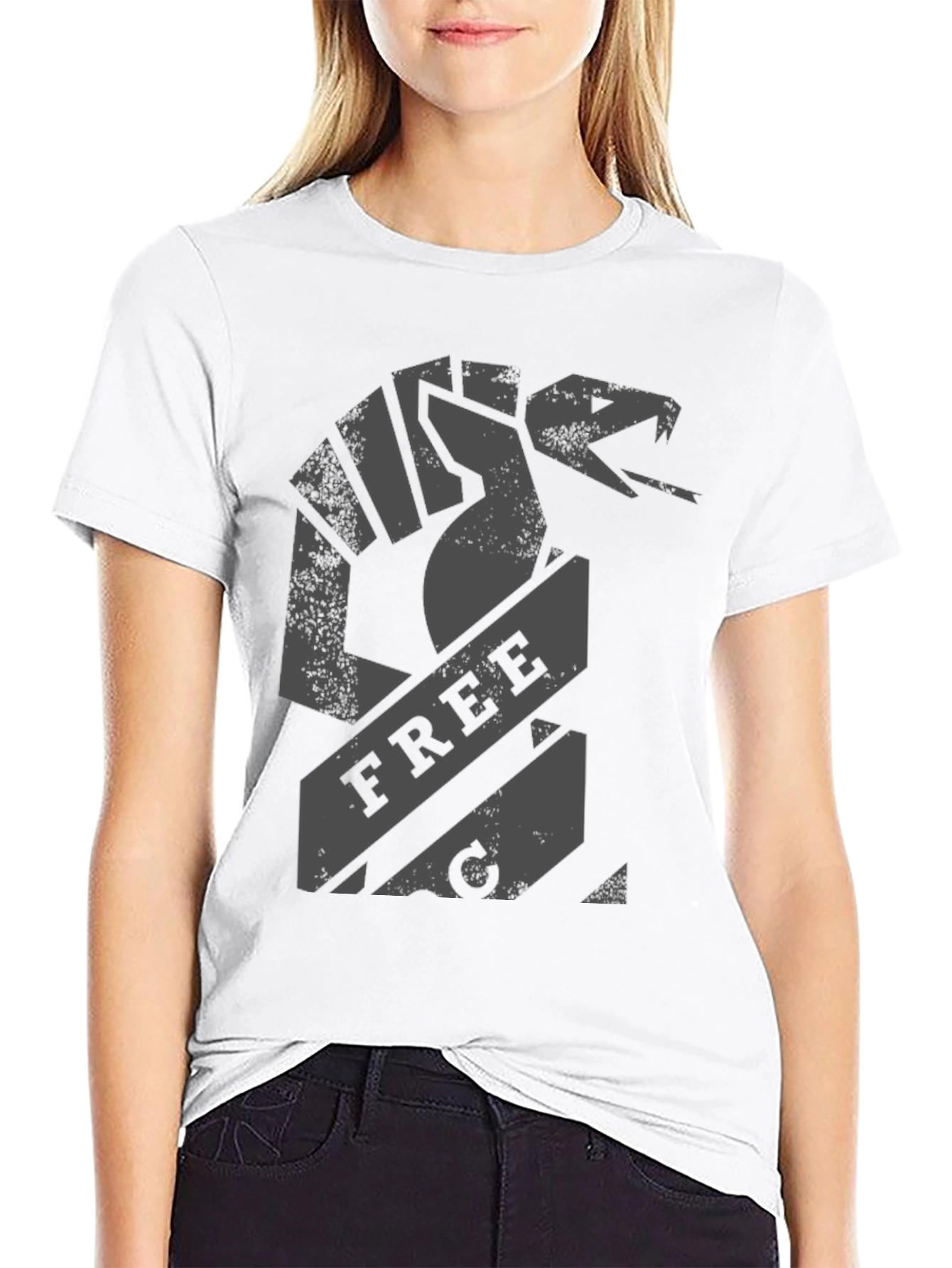 Freedom Fist Snake Graphic Tee - Black Cotton T-Shirt
