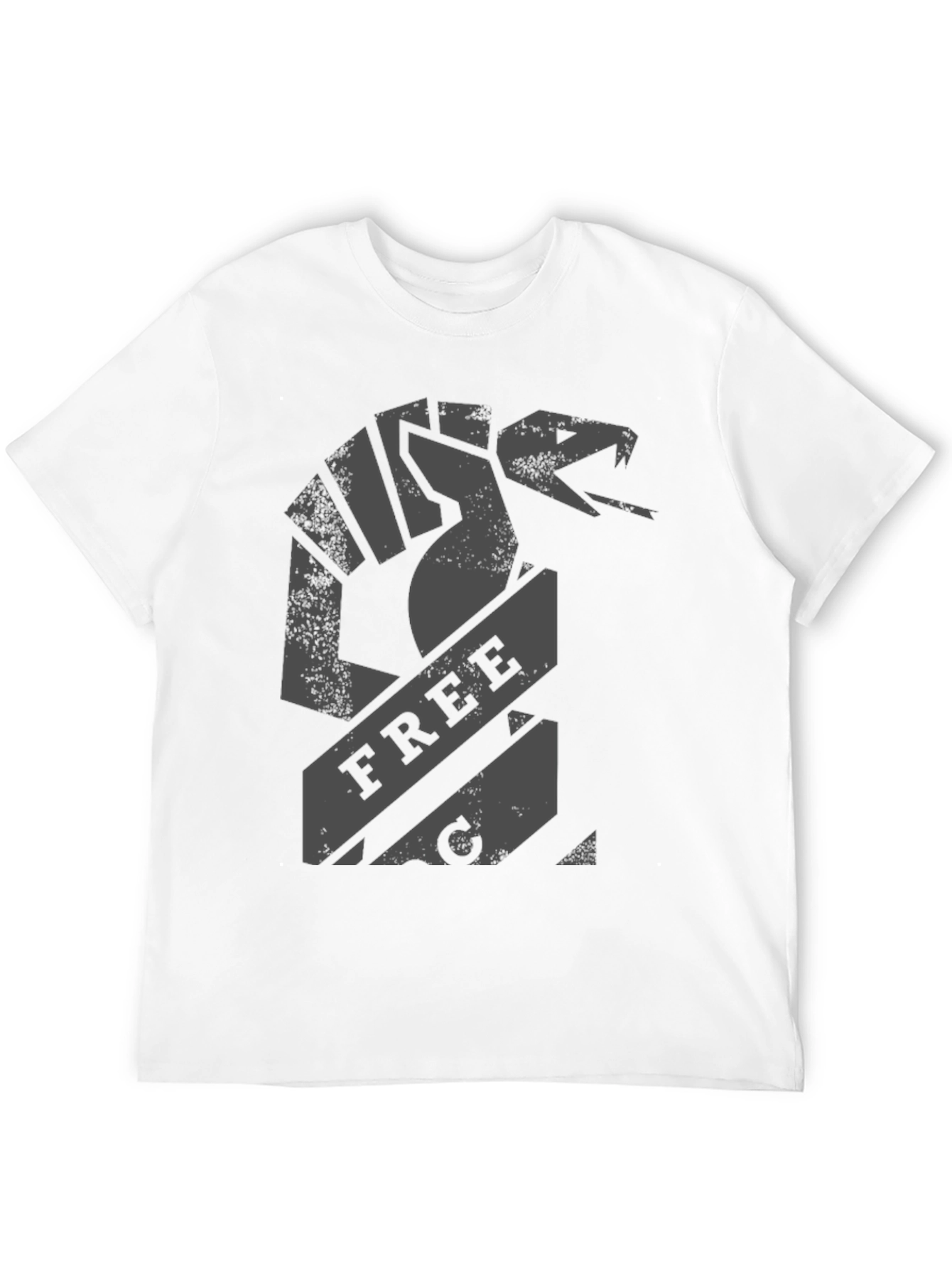 Freedom Fist Snake Graphic Tee - Black Cotton T-Shirt