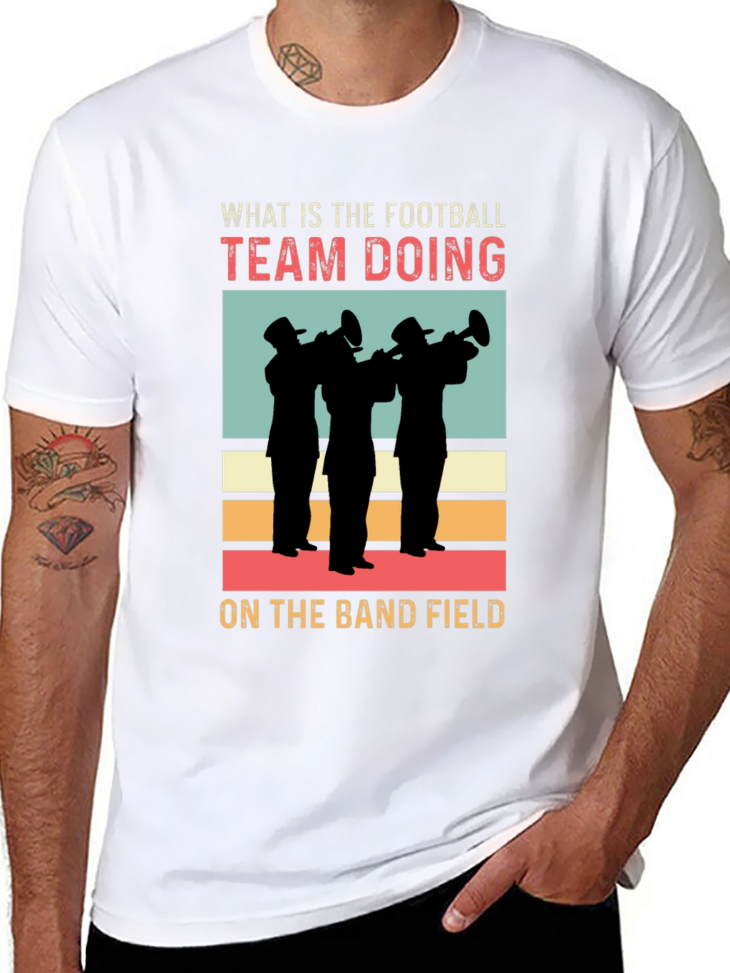 Football Team Band Field Graphic Tee