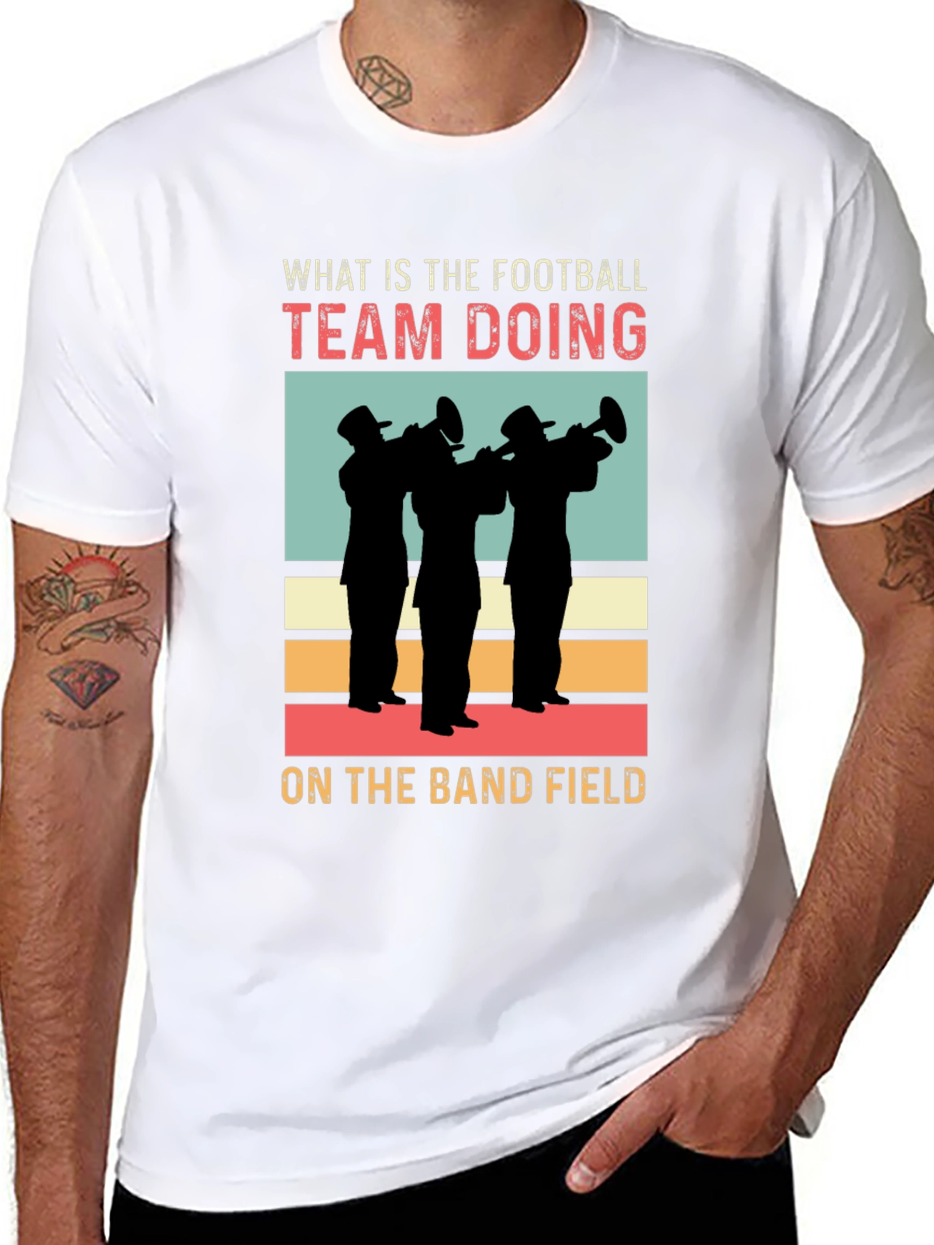 Football Team Band Field Graphic Tee
