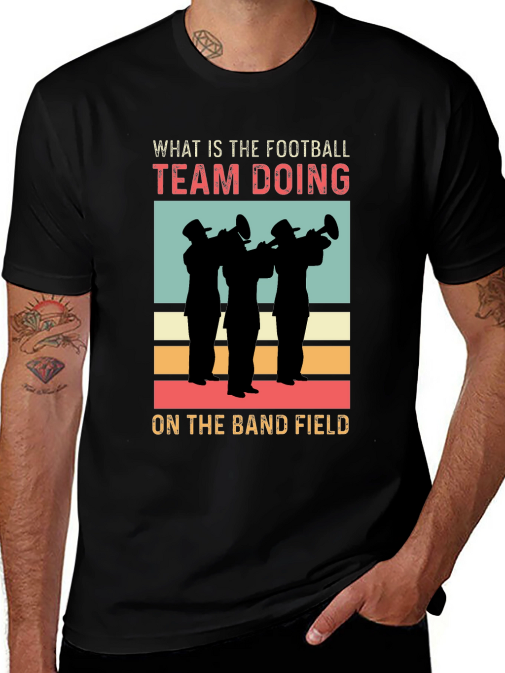 Football Team Band Field Graphic Tee