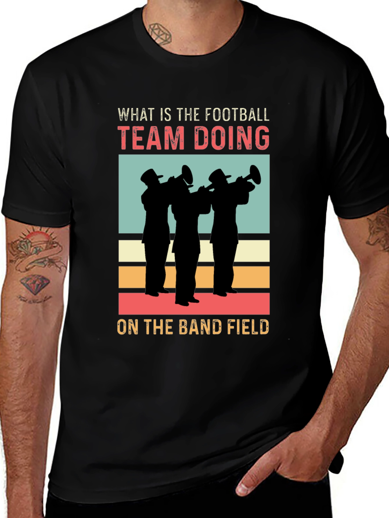 Football Team Band Field Graphic Tee