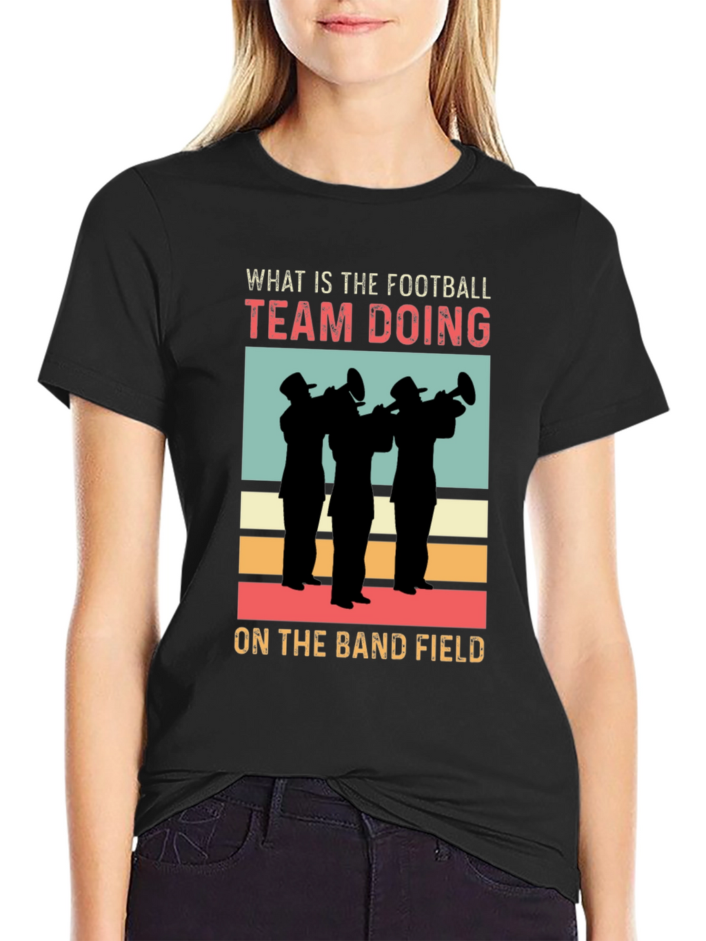 Football Team Band Field Graphic Tee
