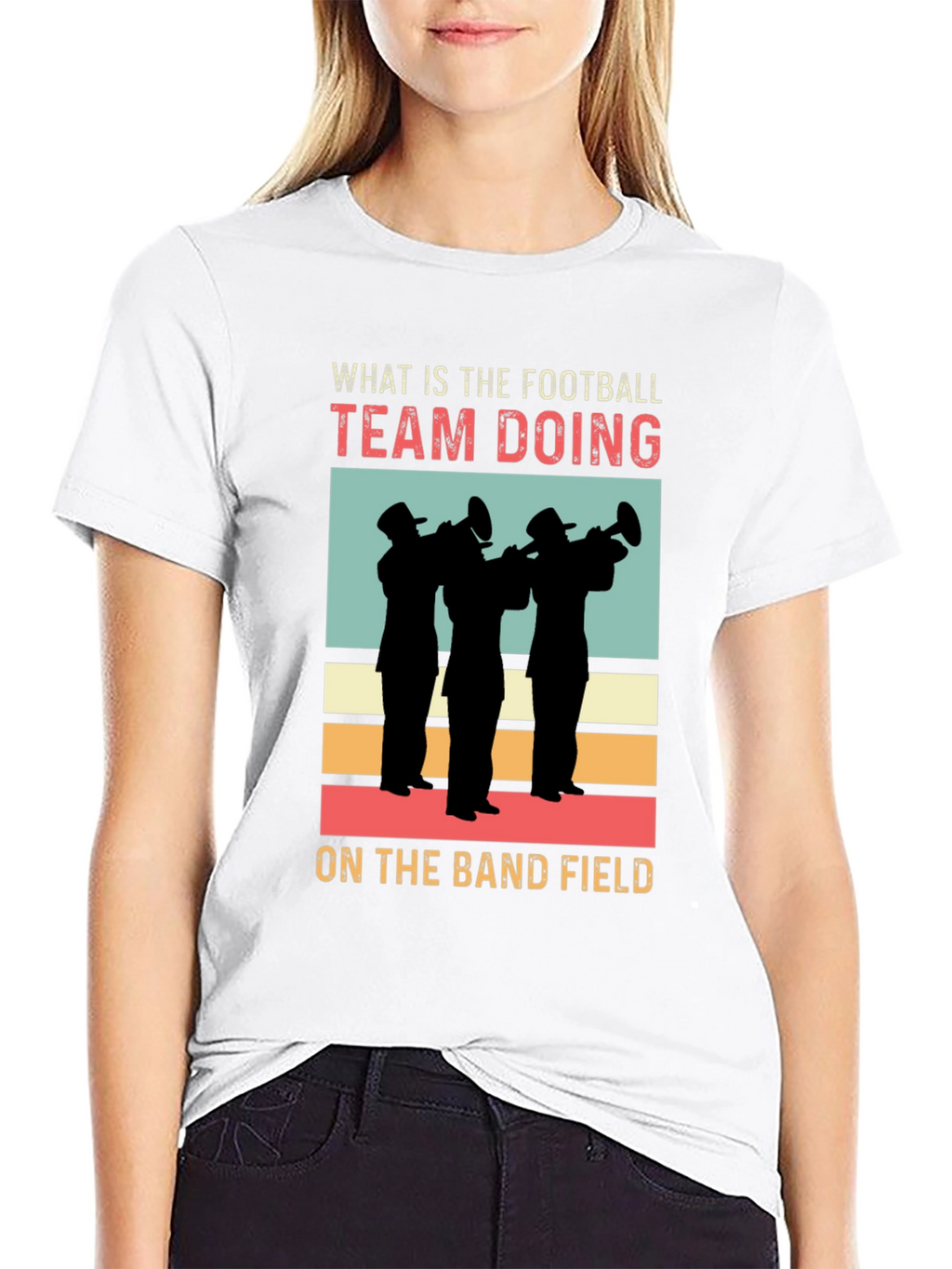 Football Team Band Field Graphic Tee