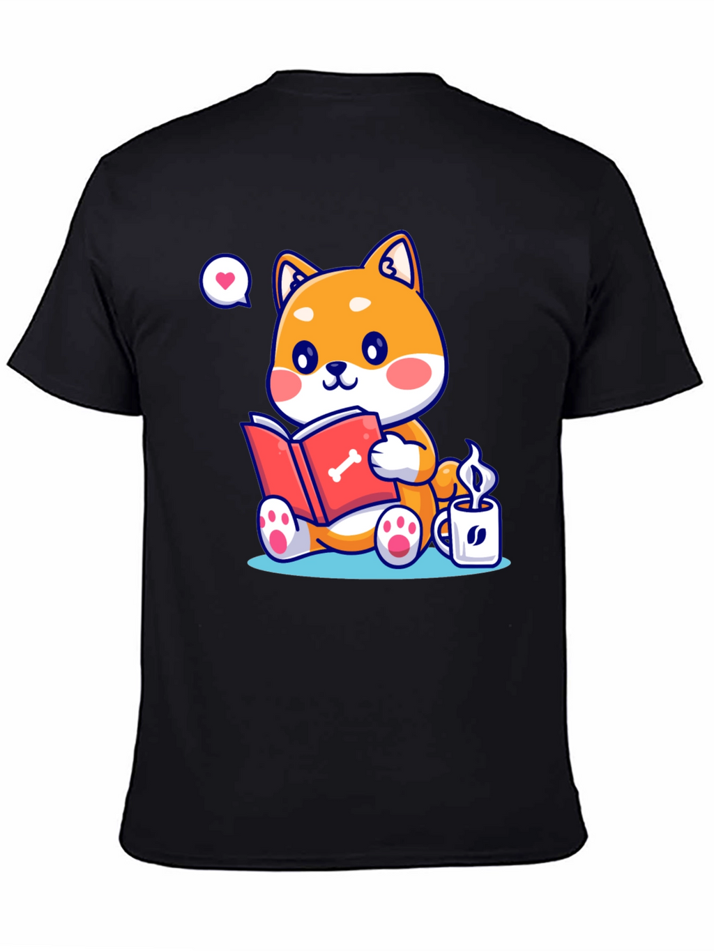 Dog Lover T-Shirt - Shiba Inu Reading