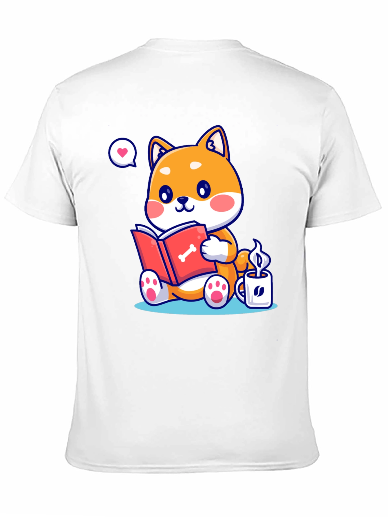 Dog Lover T-Shirt - Shiba Inu Reading