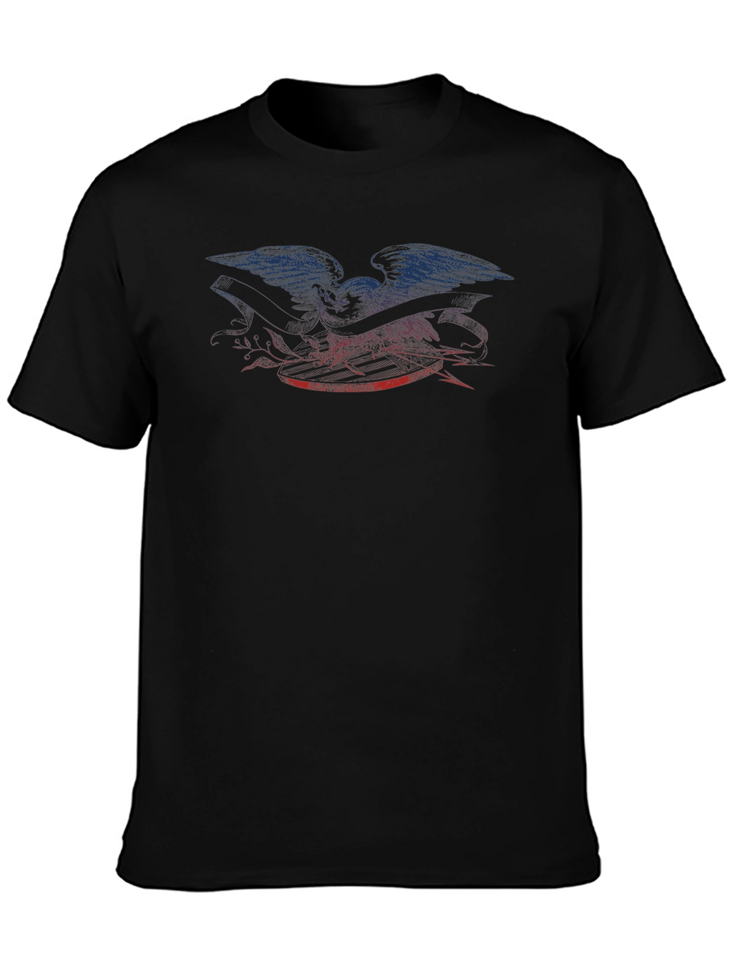 Eagle Graphic Print Black T-Shirt