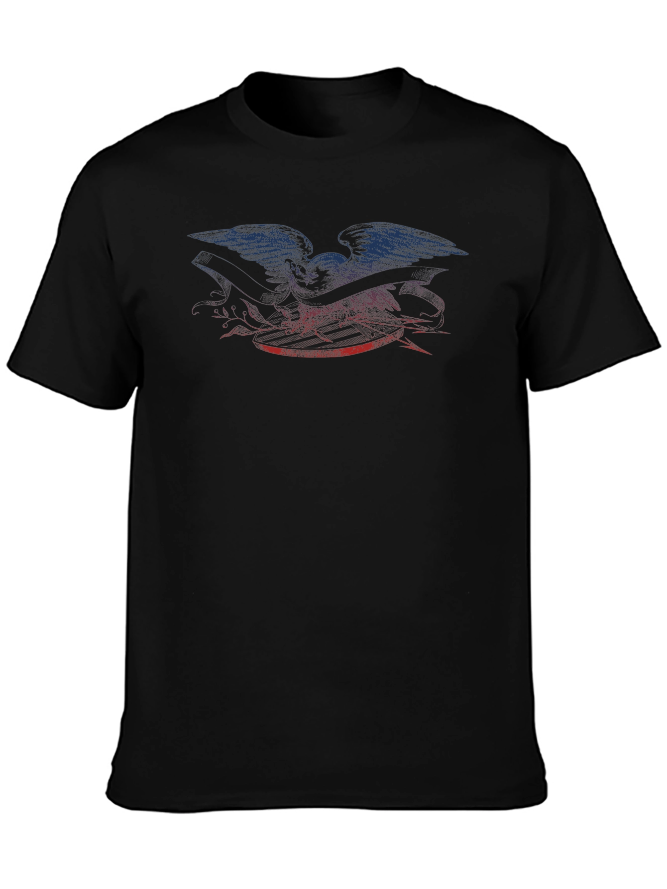 Eagle Graphic Print Black T-Shirt