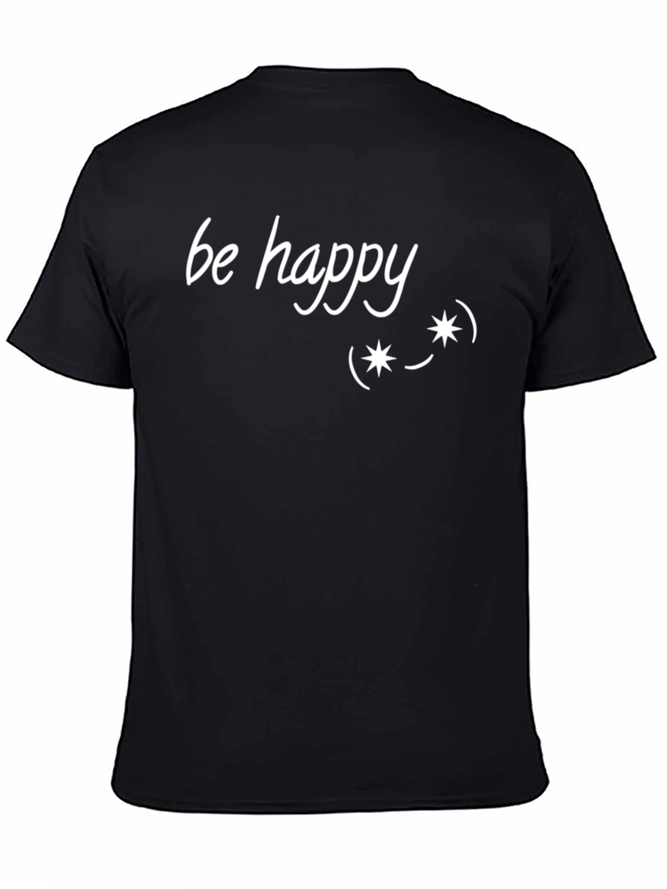 Be Happy Graphic Tee - Unisex Black T-Shirt