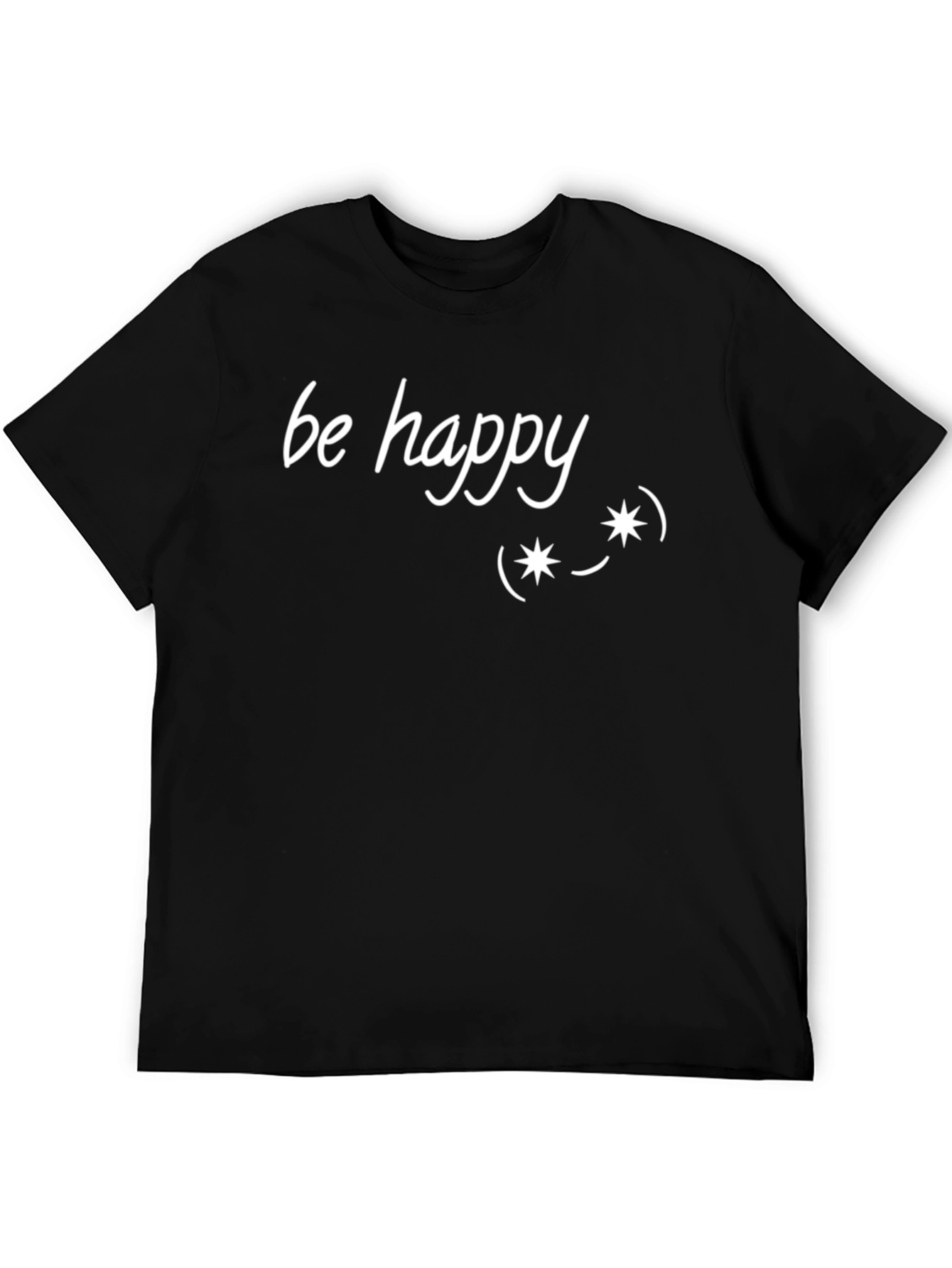 Be Happy Graphic Tee - Unisex Black T-Shirt
