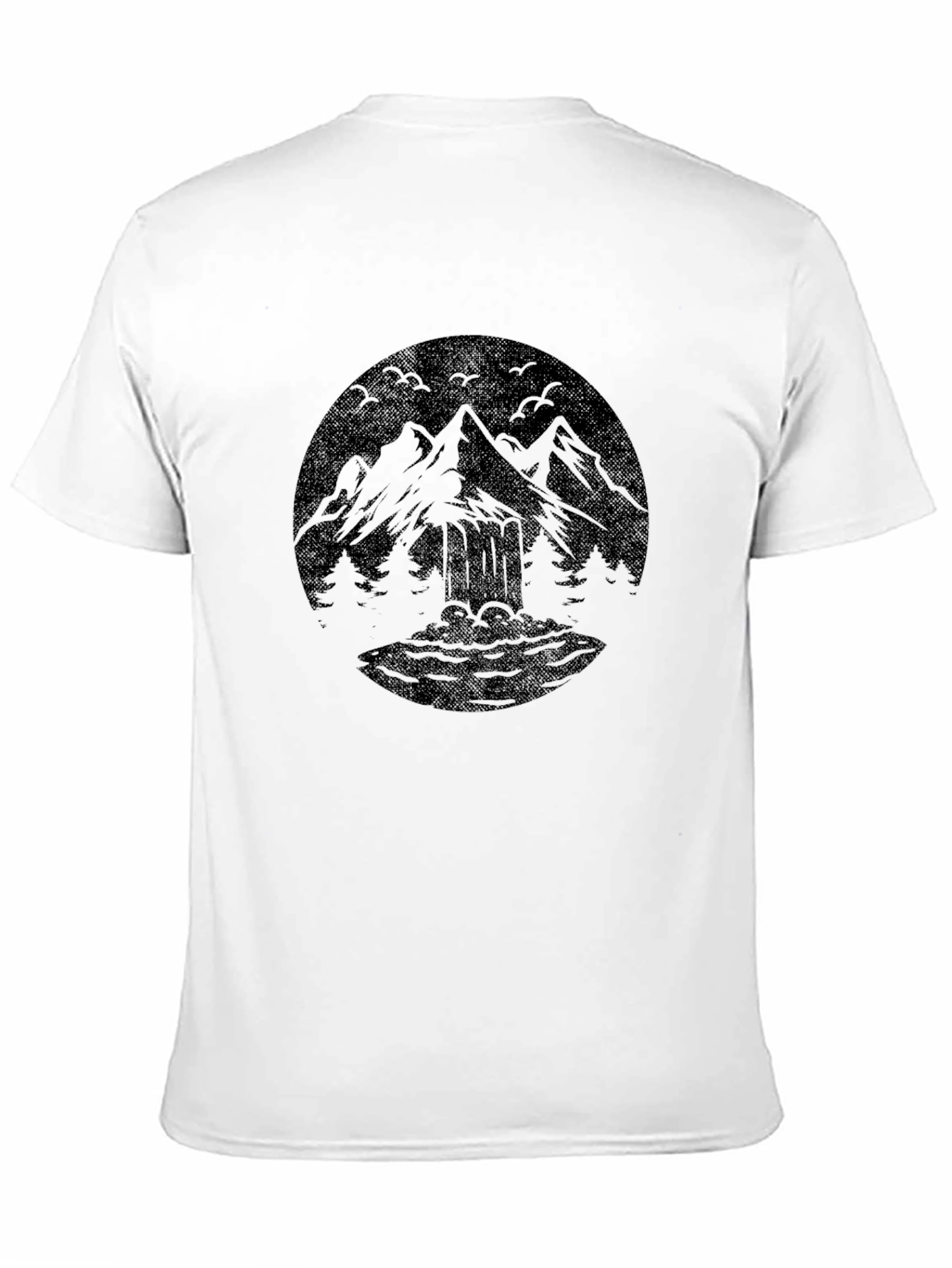Mountain Graphic Black Crew Neck T-Shirt