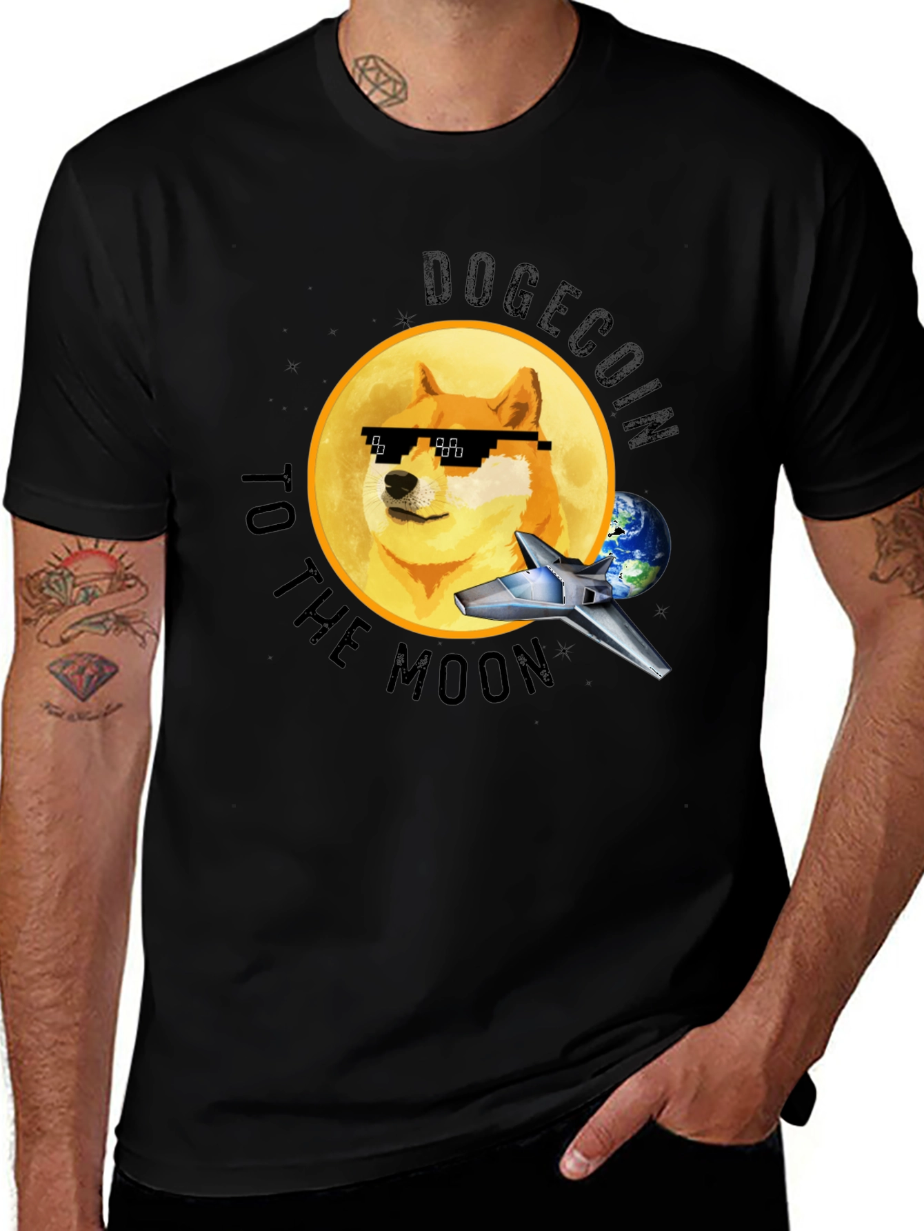 Dogecoin to the Moon T-Shirt - Crypto Meme Tee