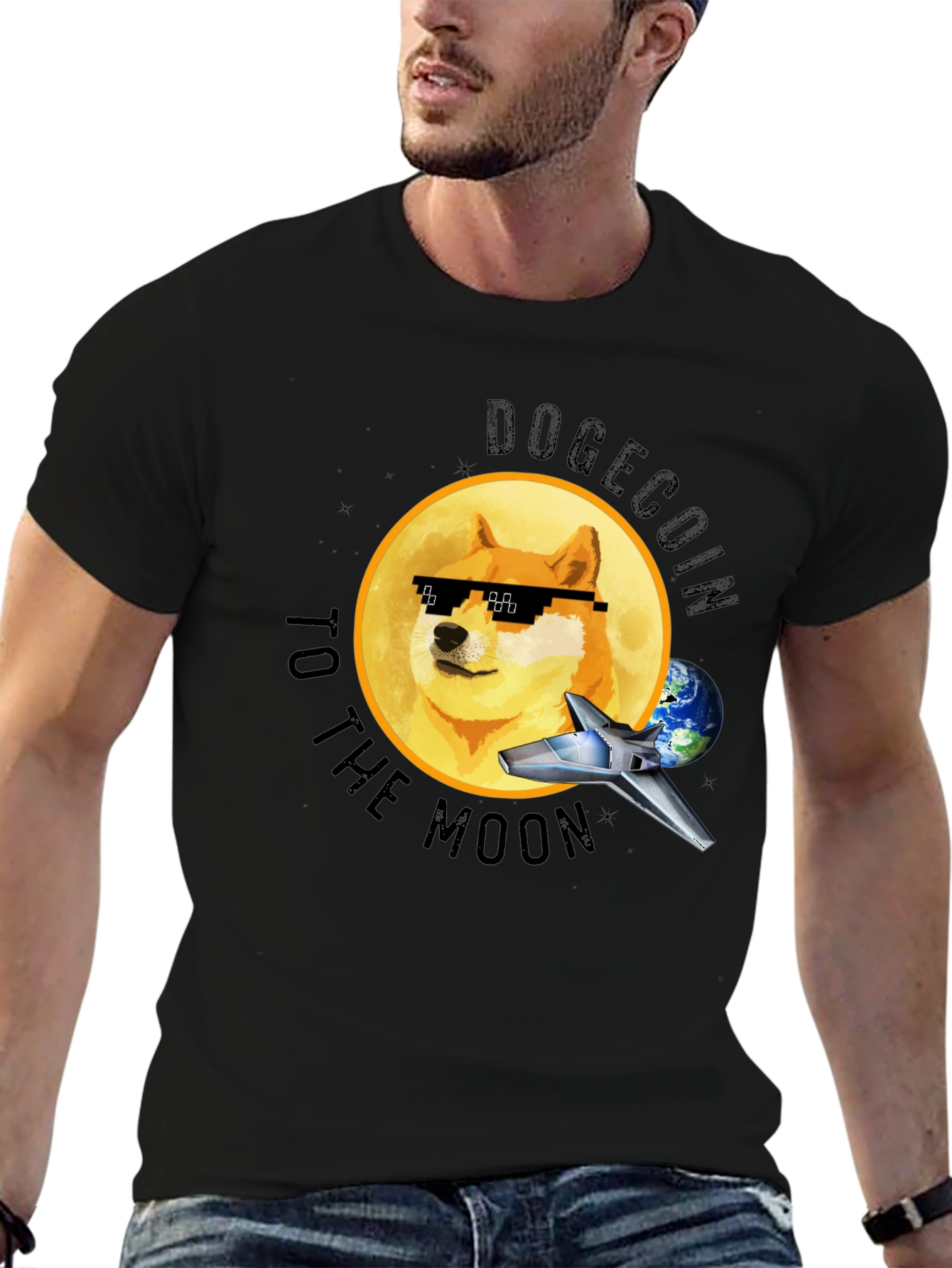 Dogecoin to the Moon T-Shirt - Crypto Meme Tee